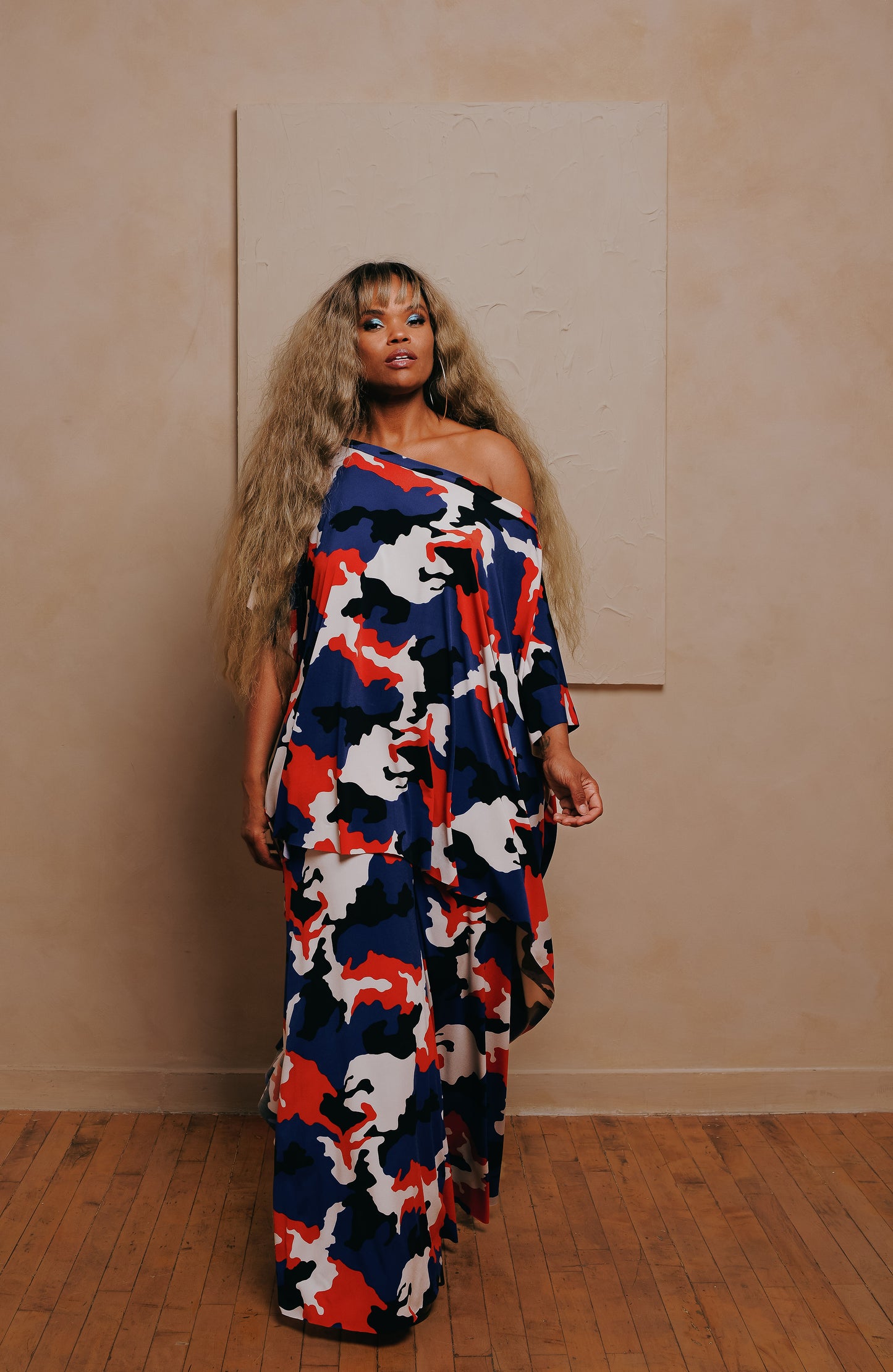 print oversized mini + pants