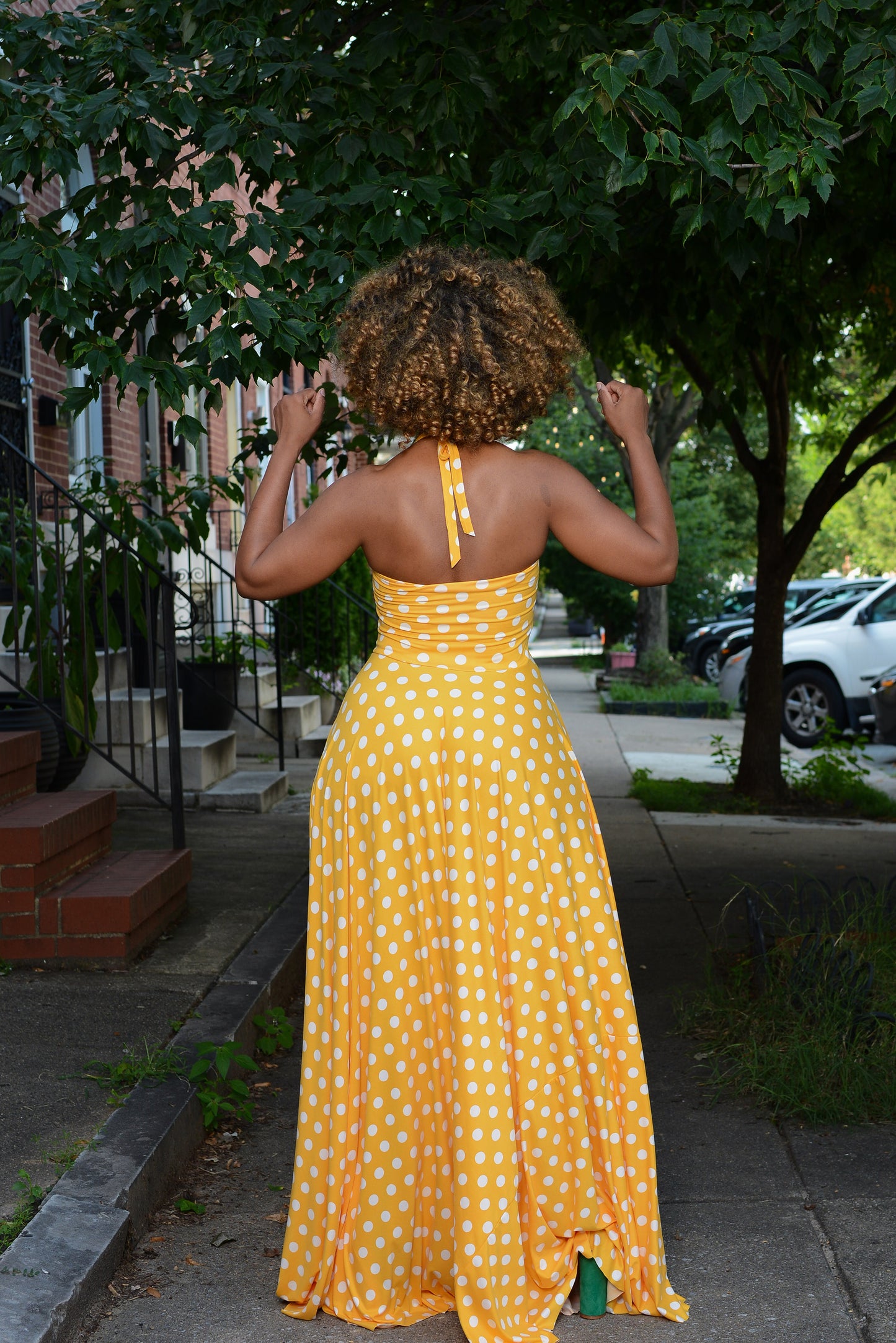 polka dot lady-like/unlady-like halter