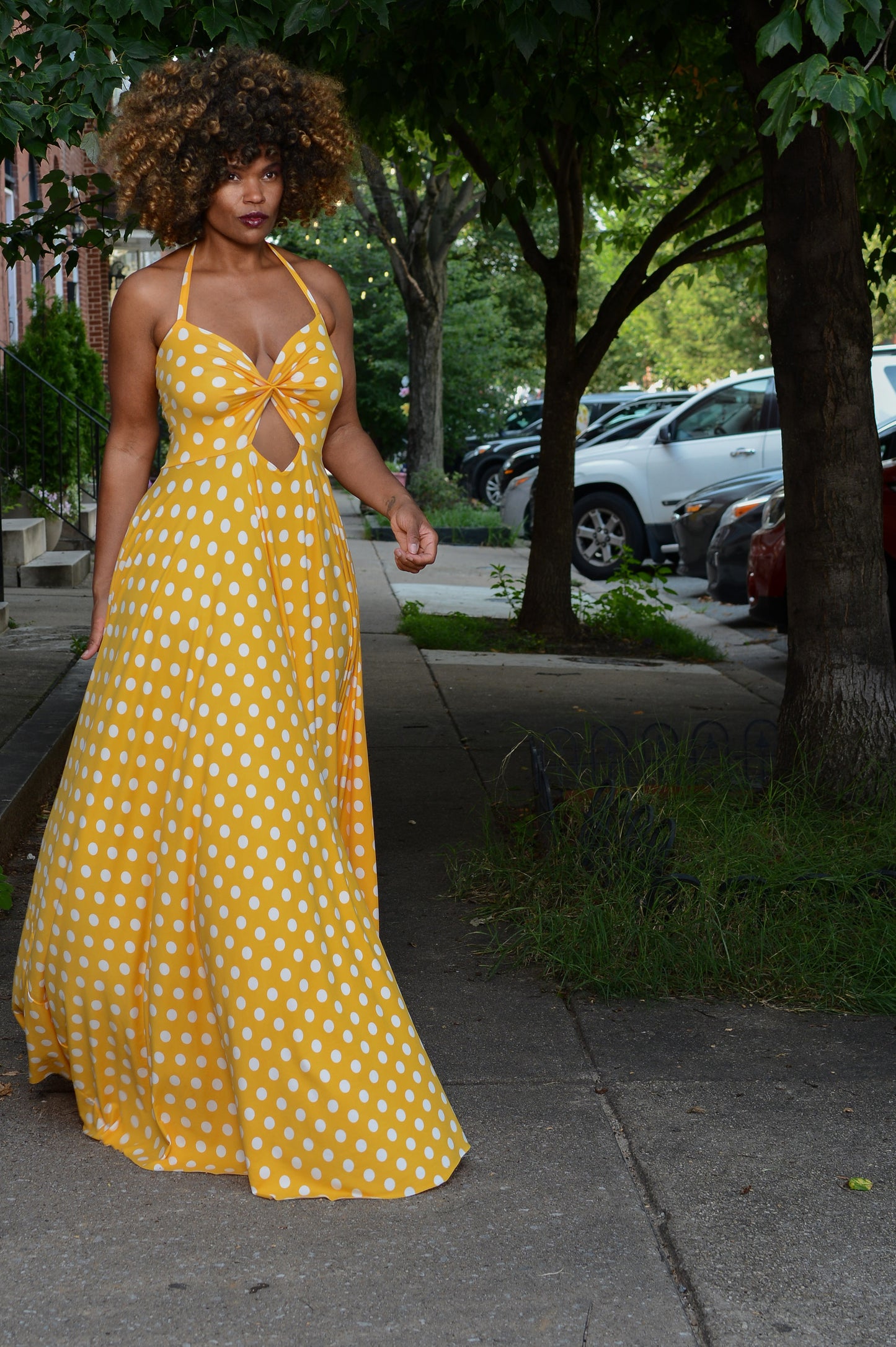 polka dot lady-like/unlady-like halter