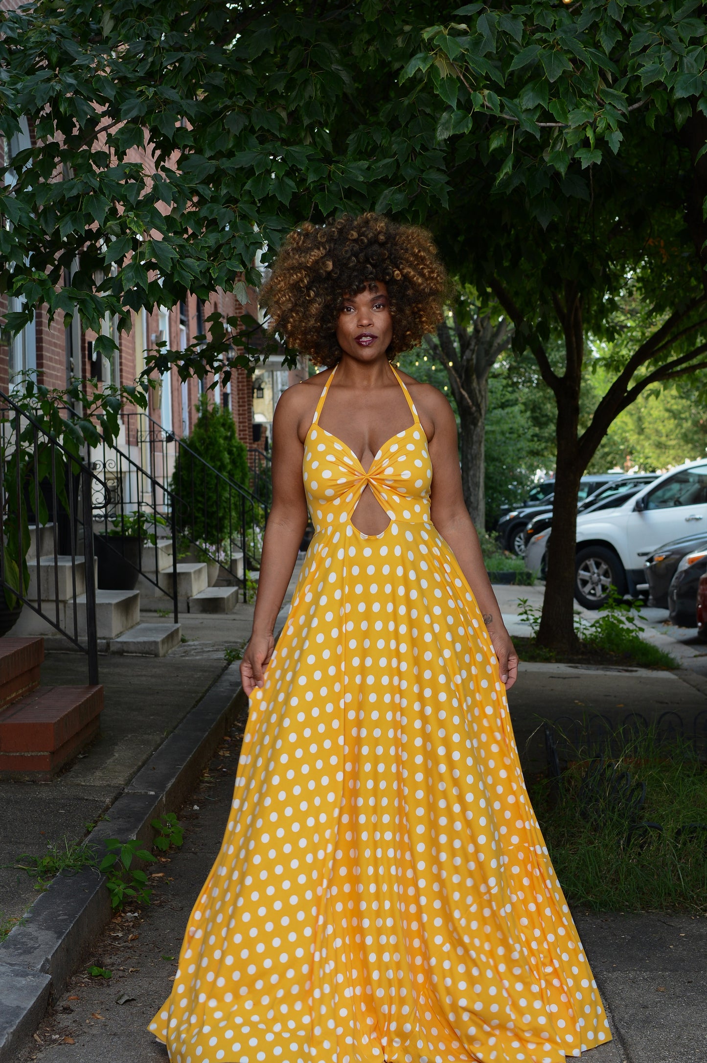 polka dot lady-like/unlady-like halter