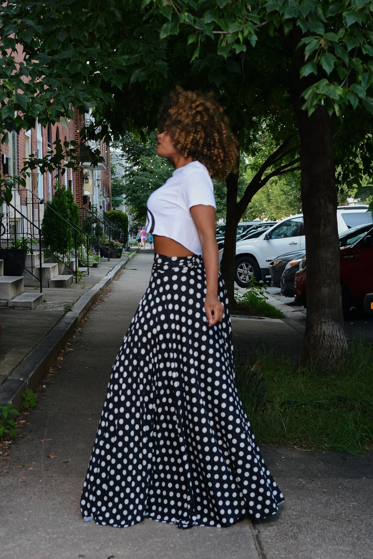 polka dot circle skirt