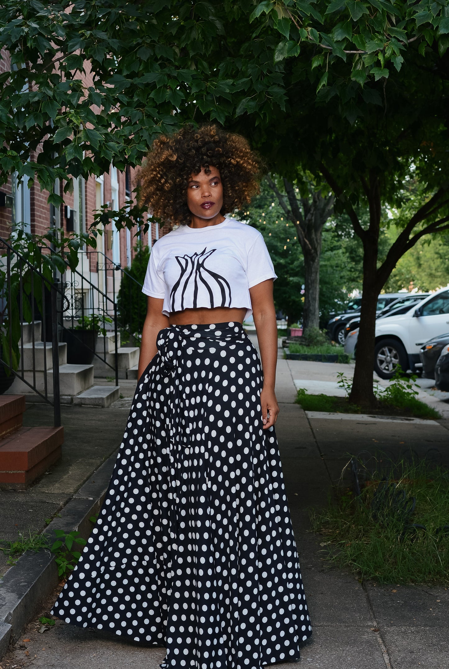 polka dot circle skirt