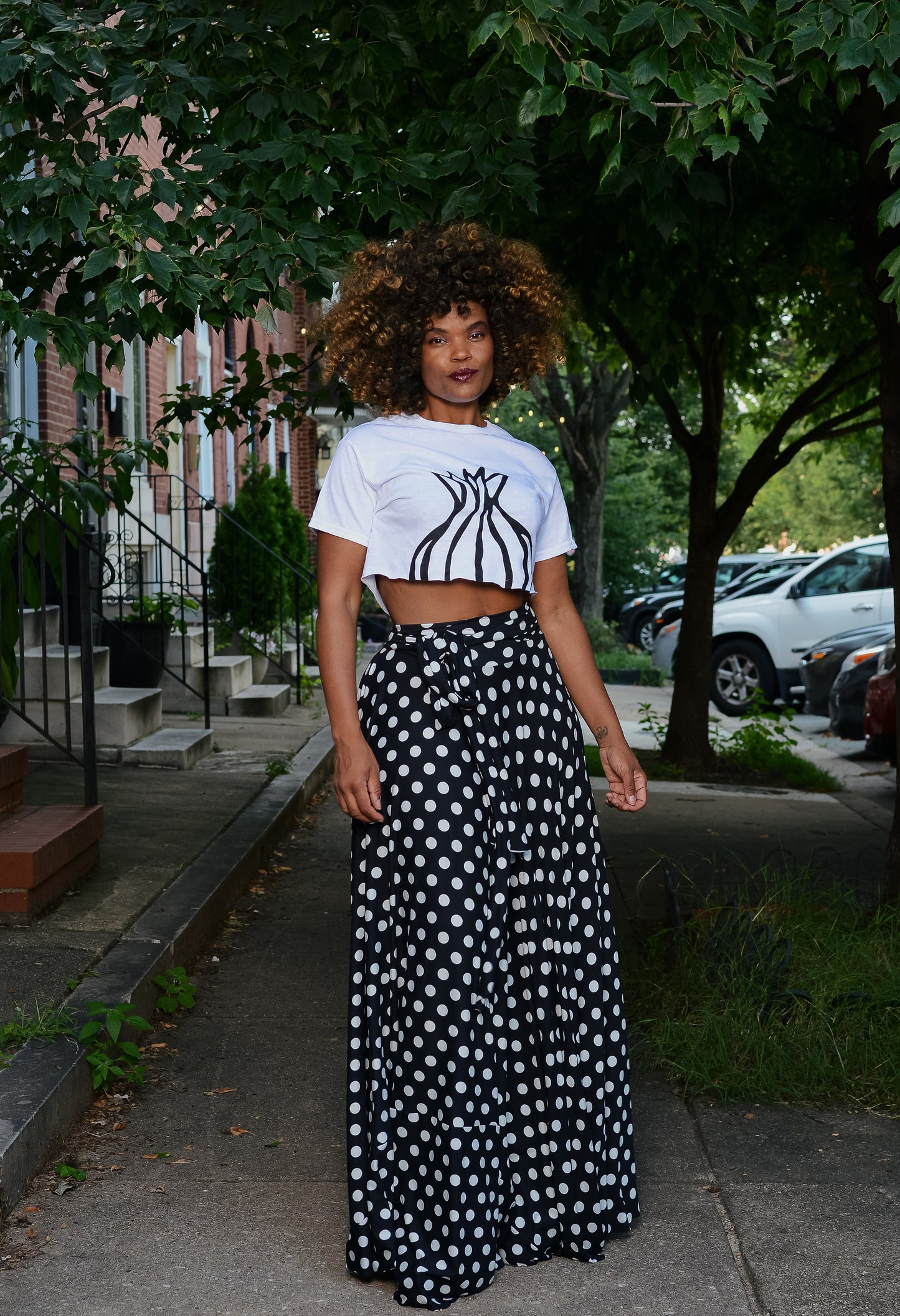 polka dot circle skirt