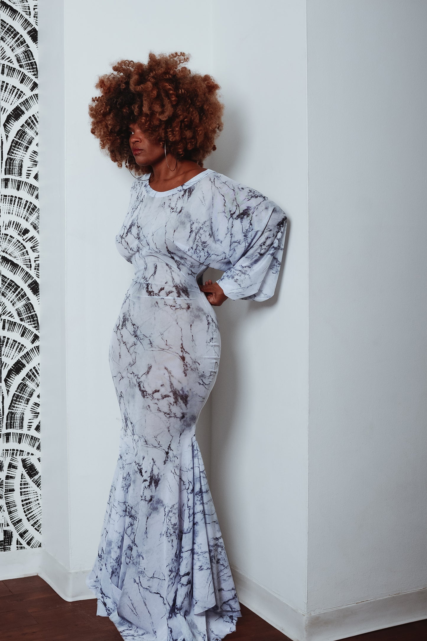 :: select :: marble power mesh batwing fishtail