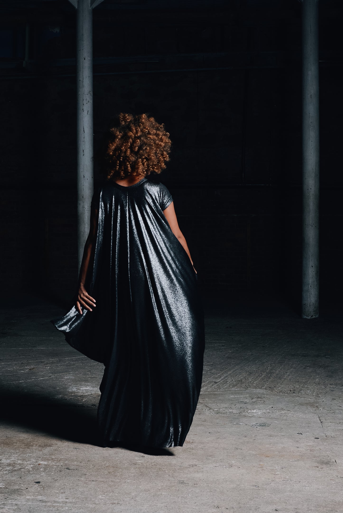 metallic jersey cap drape