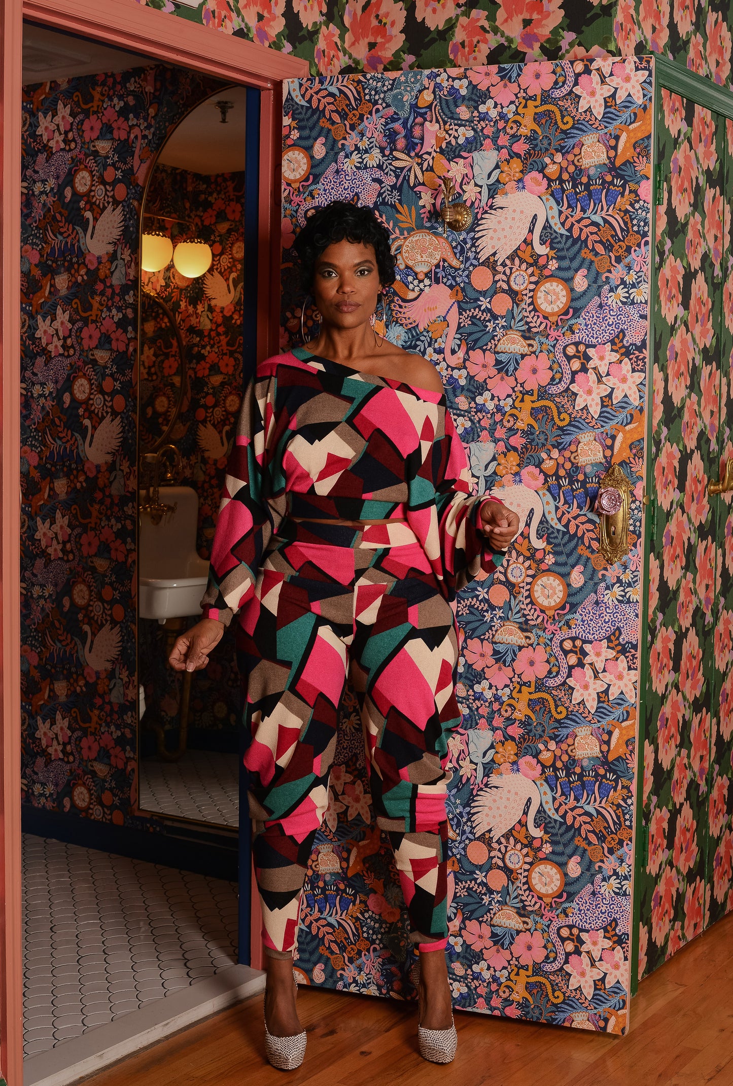 camp knit slope crop + pants