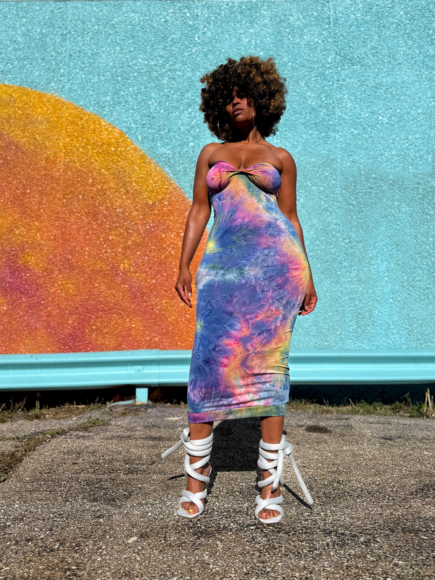 :: select :: neon tube dress