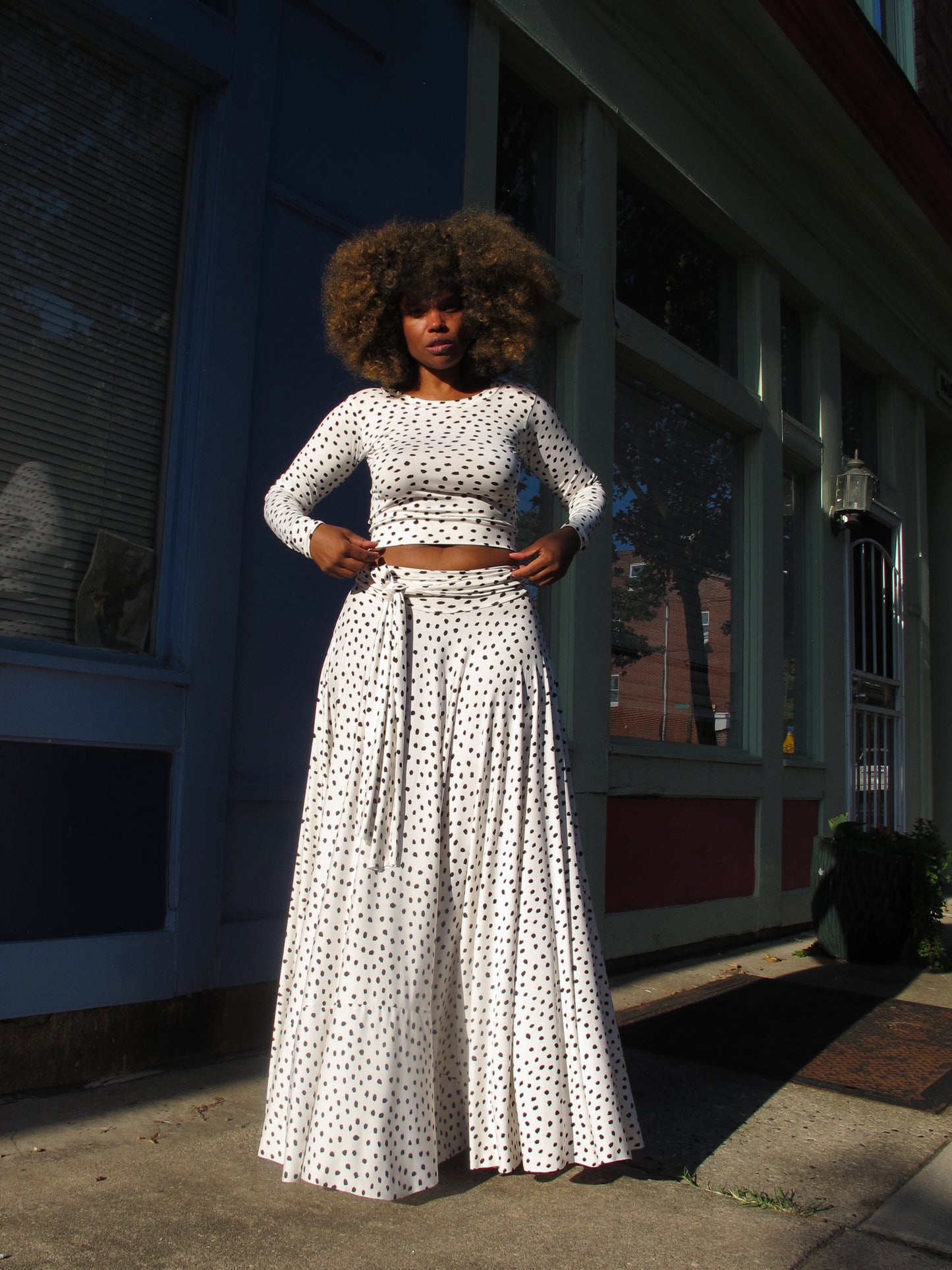 :: day thirty-one :: dalmatian crop + circle skirt