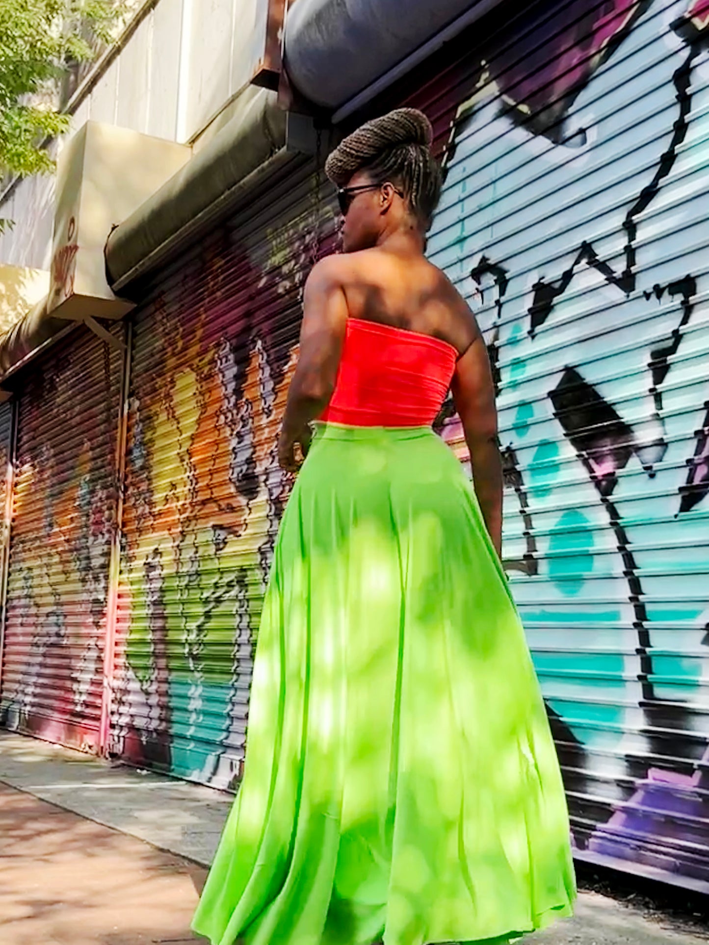 :: select :: neon cutout strapless