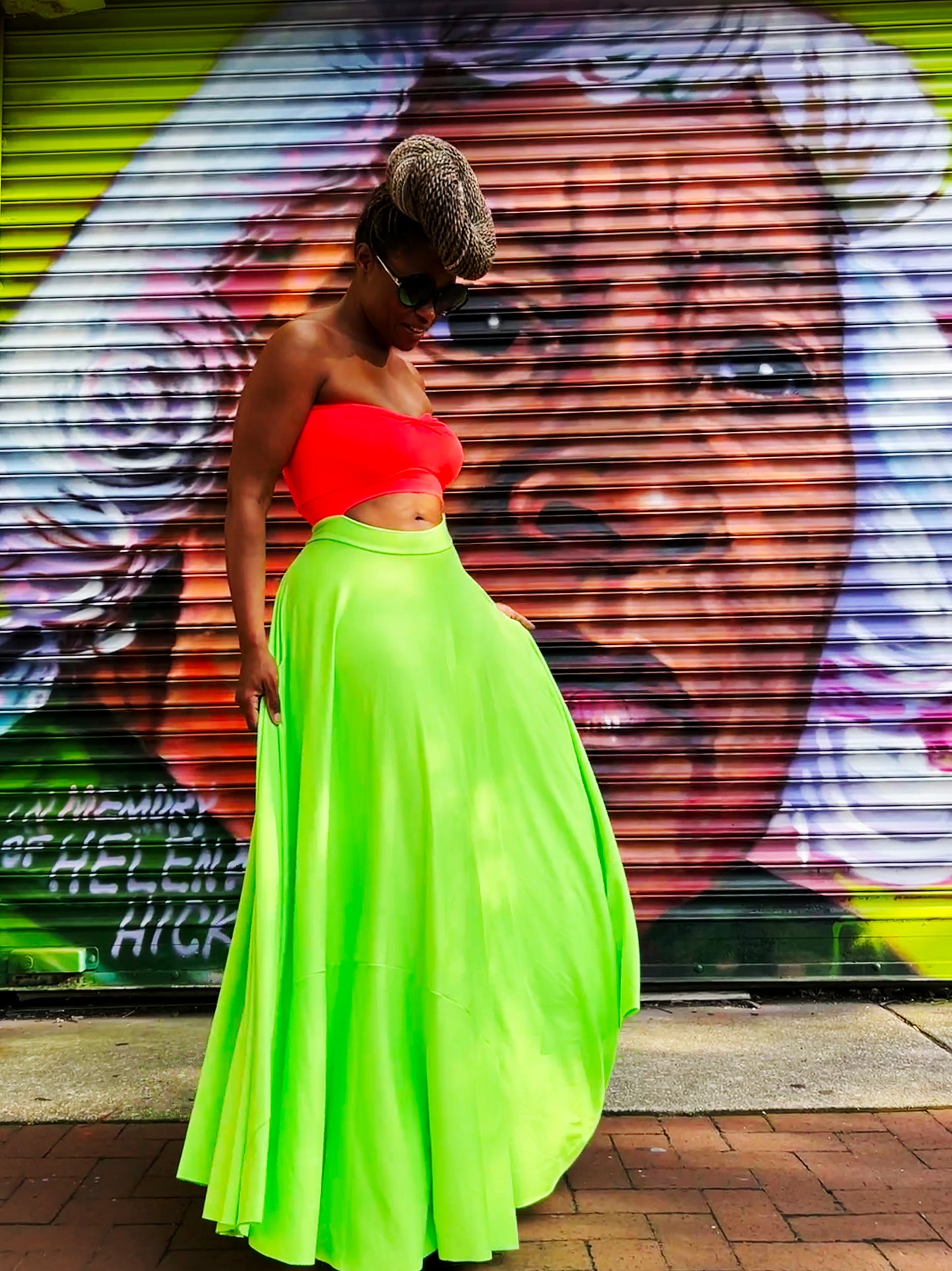 :: select :: neon cutout strapless