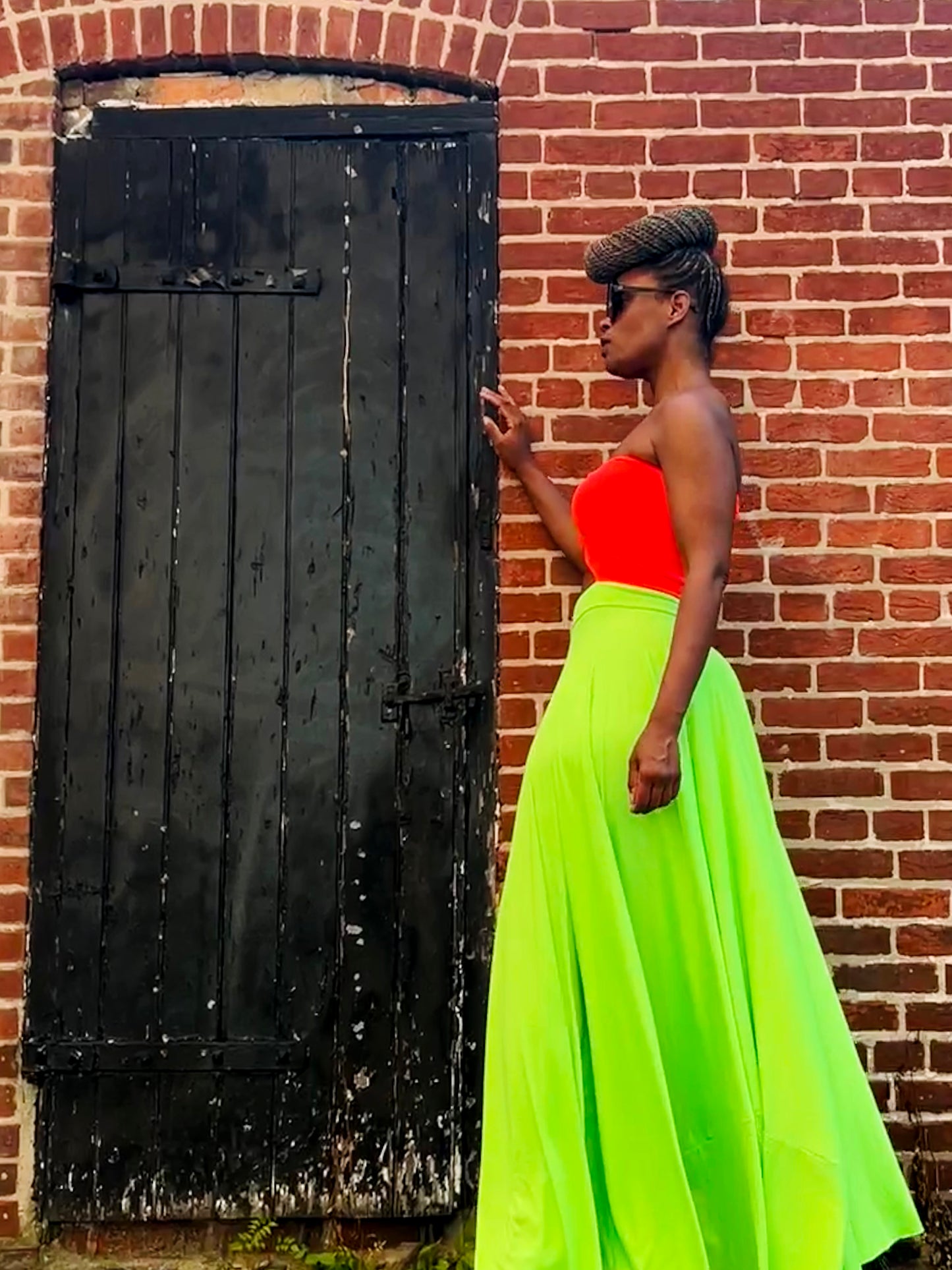 :: select :: neon cutout strapless