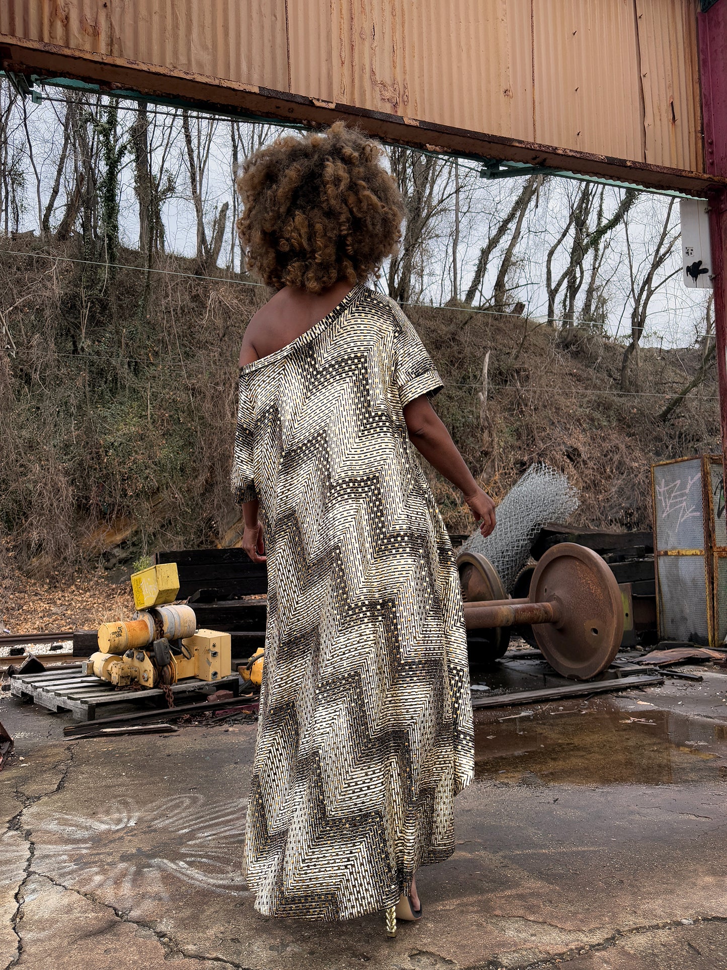 :: fire :: gold sequin asymmetrical mini