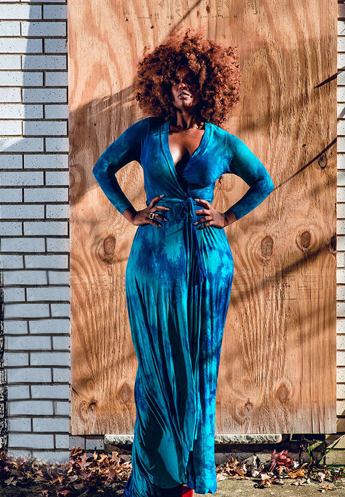 :: day four :: purp & turq wrap dress