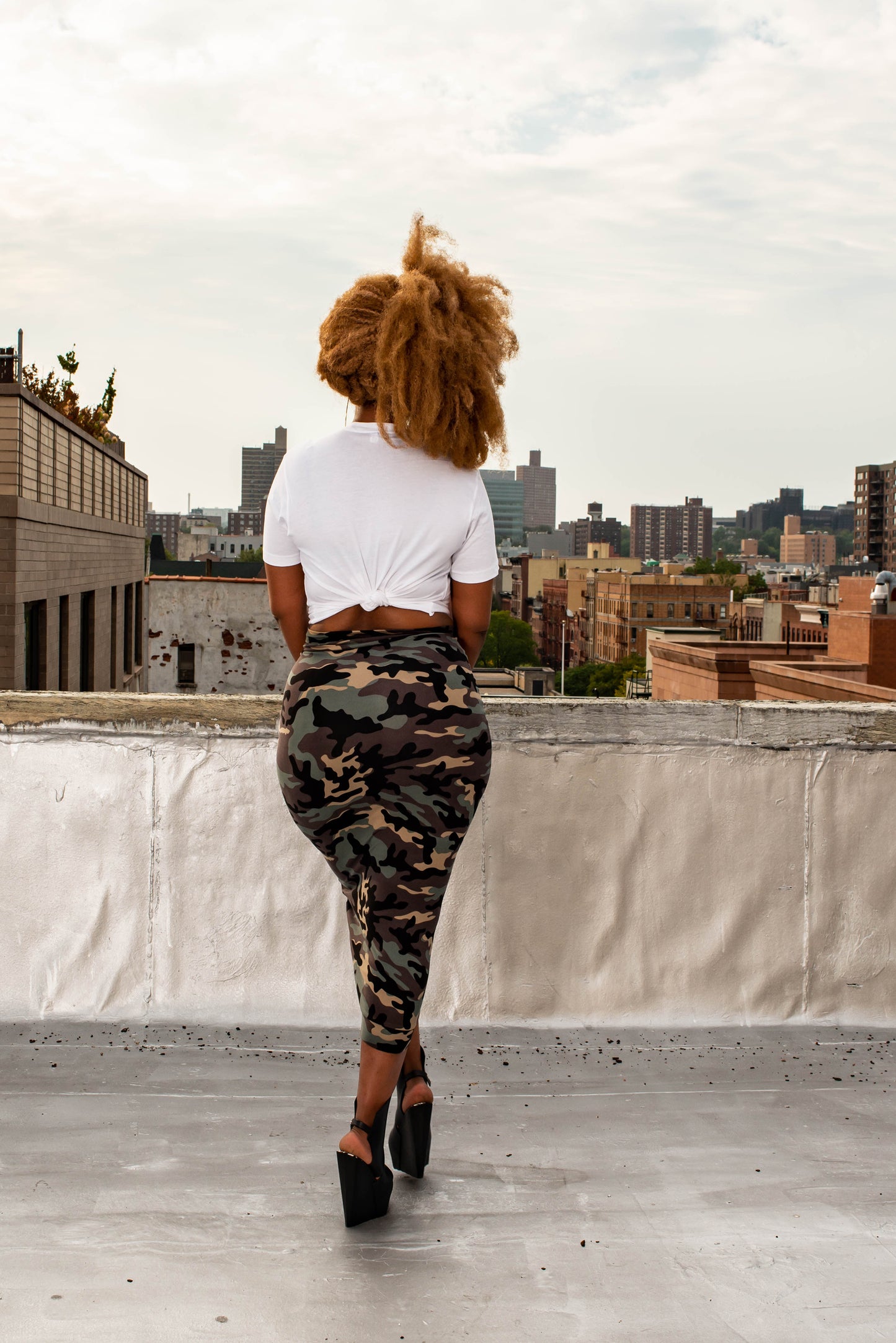 camo pencil skirt