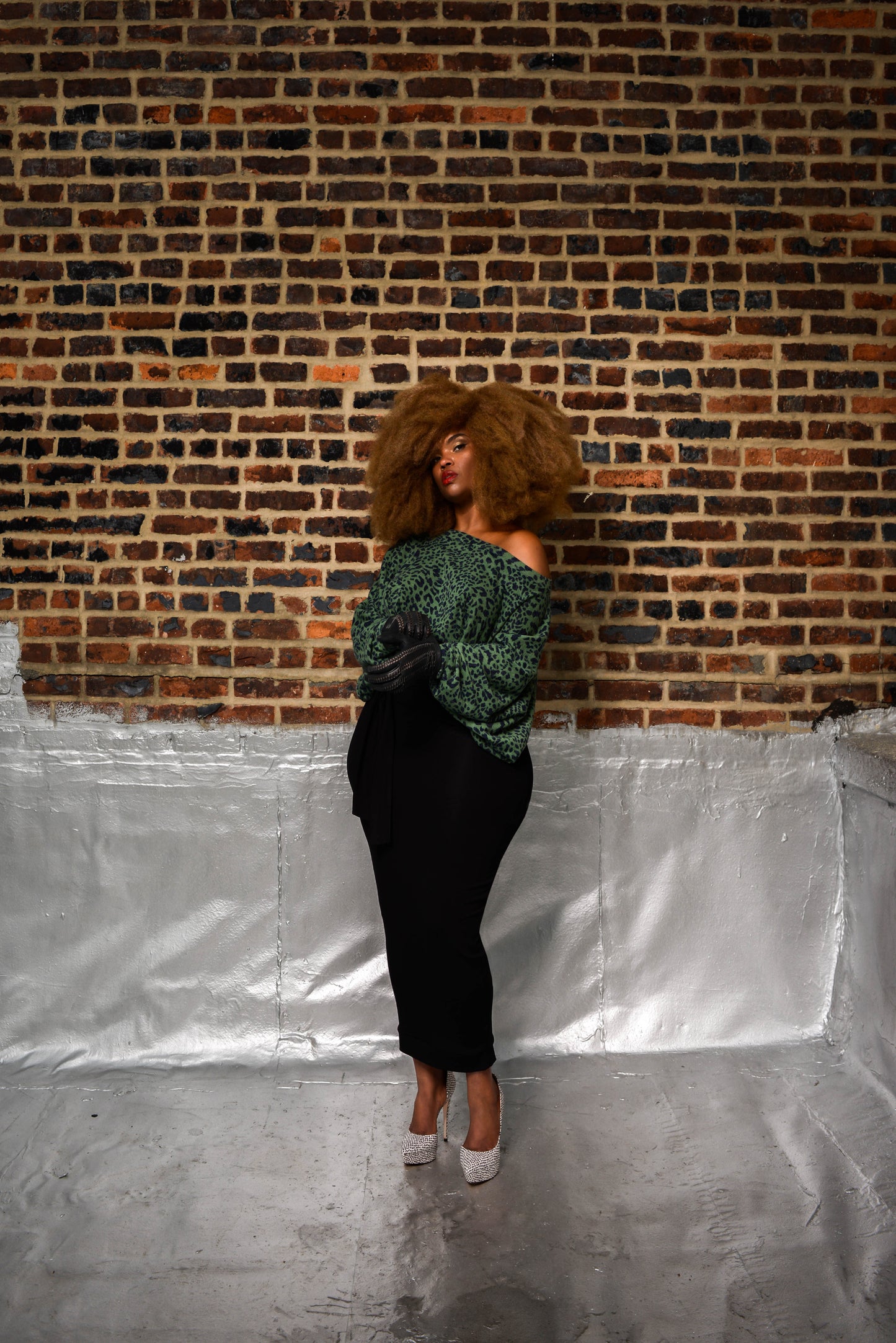 long pencil skirt with tie