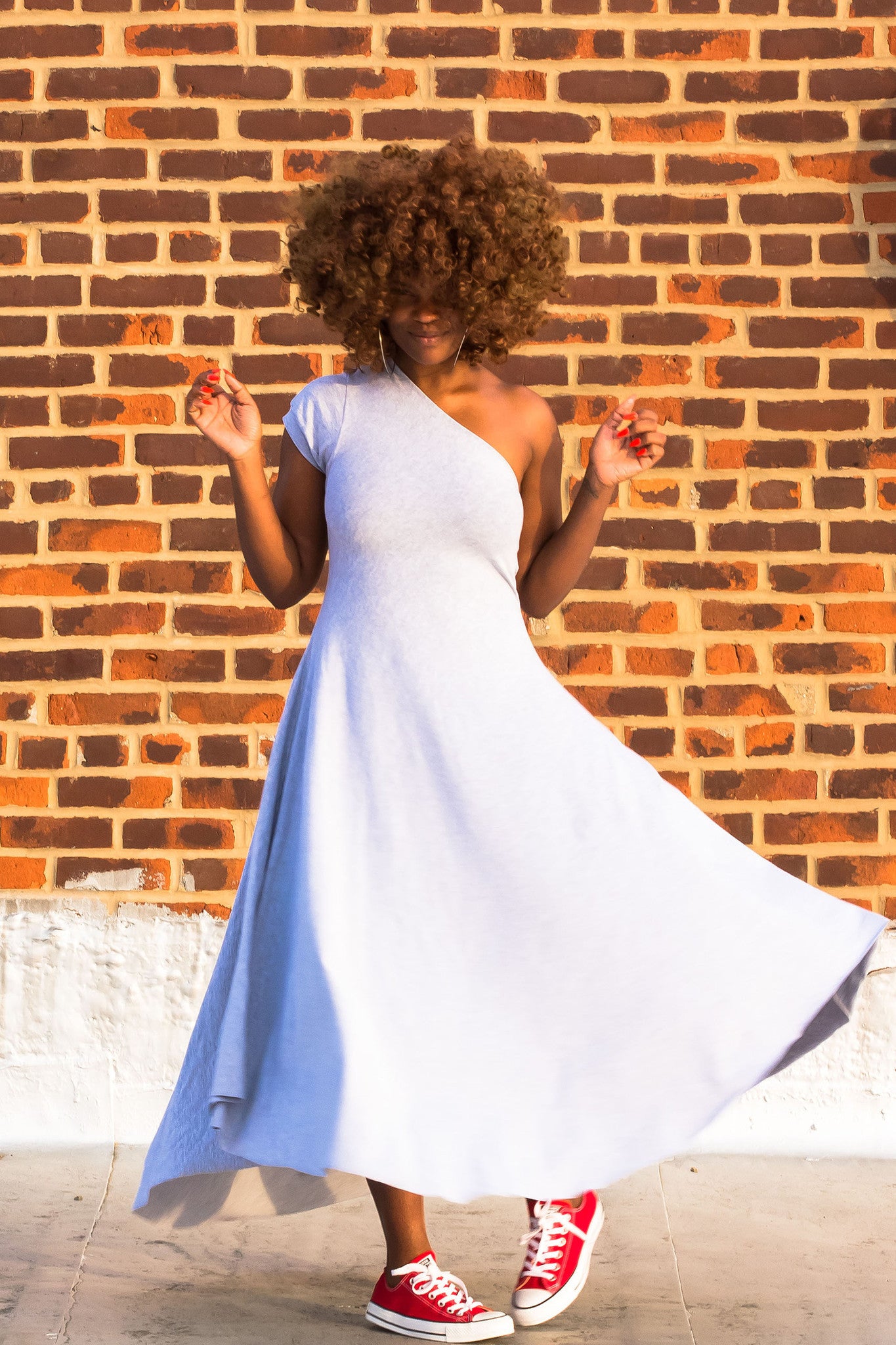 one-shoulder puff