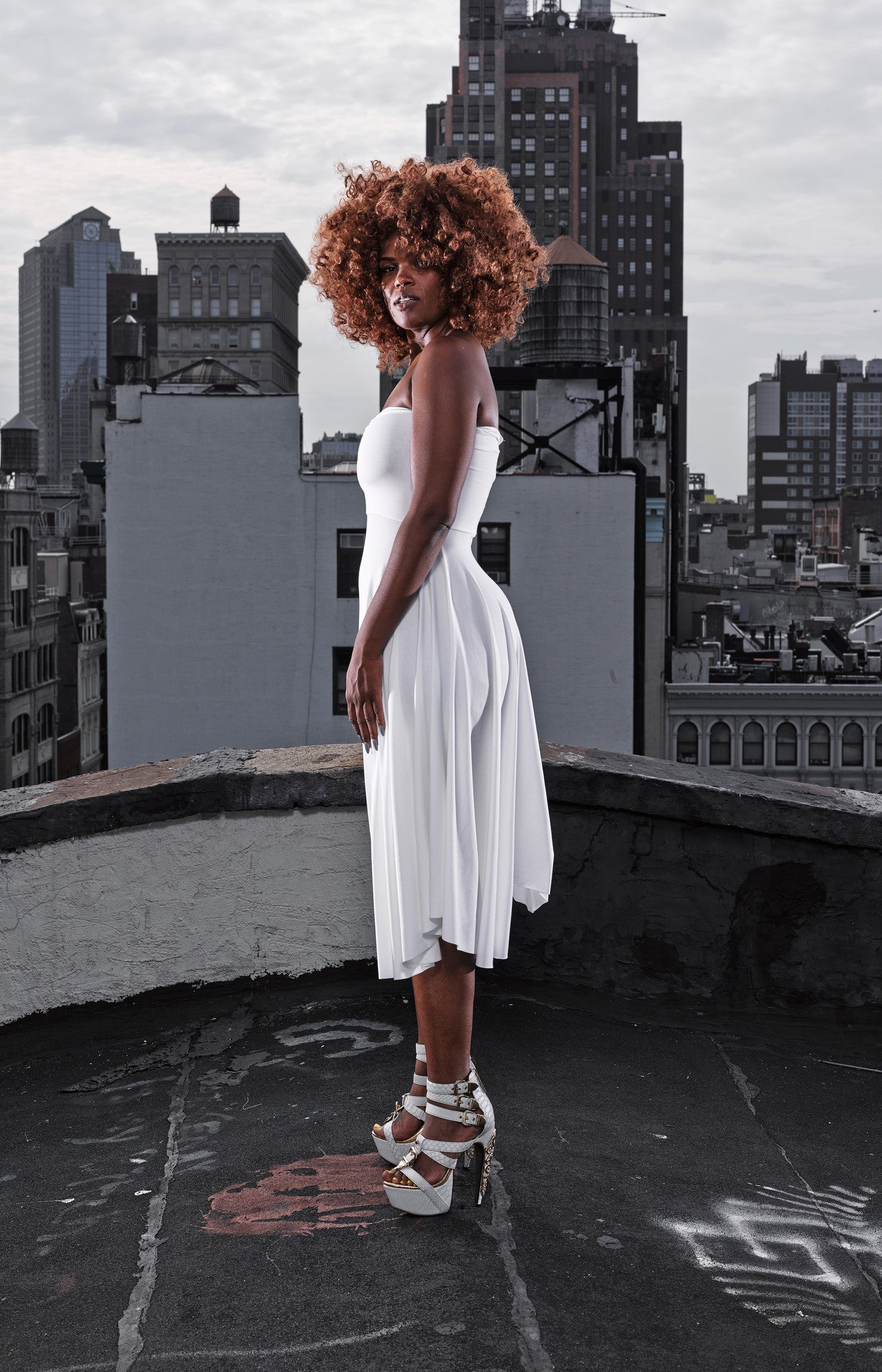 short strapless bodice dress