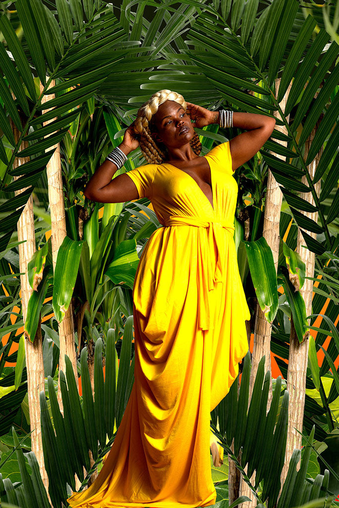 cap sleeve drape - long