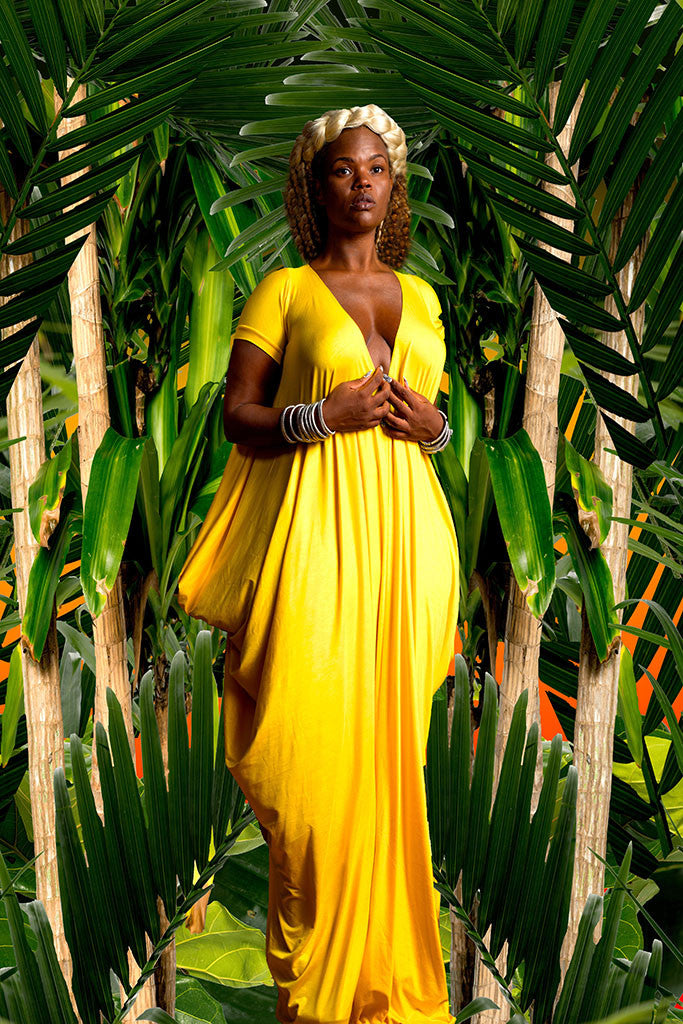 cap sleeve drape - long
