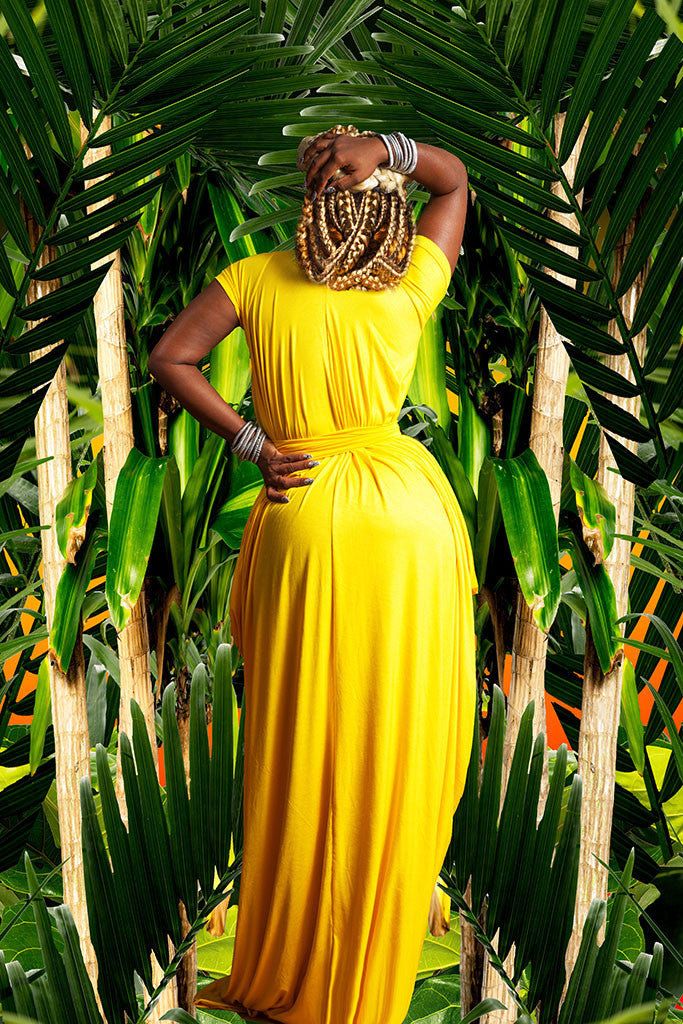 cap sleeve drape - long