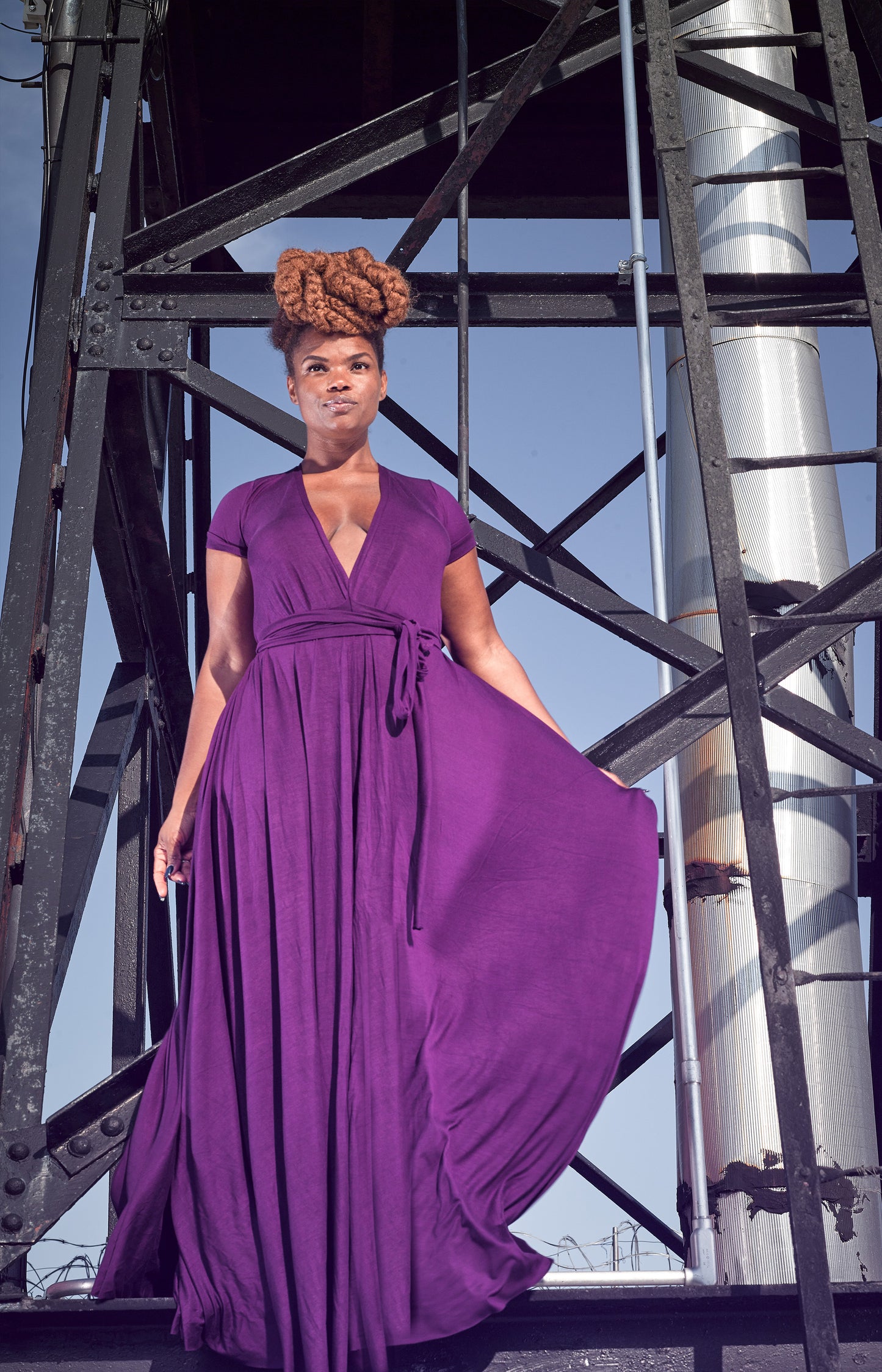 cap sleeve v-neck dress