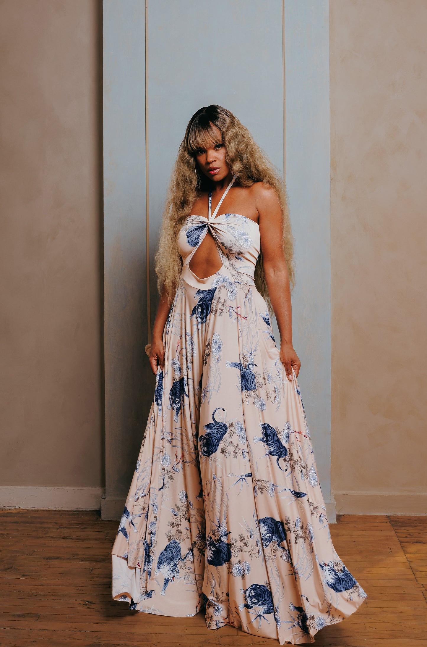 print cutout halter