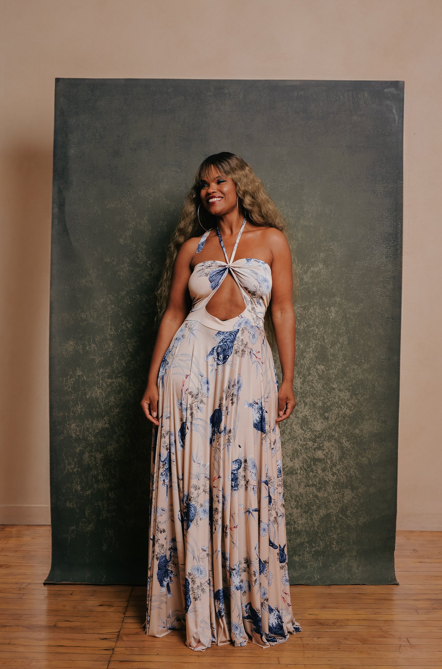 print cutout halter
