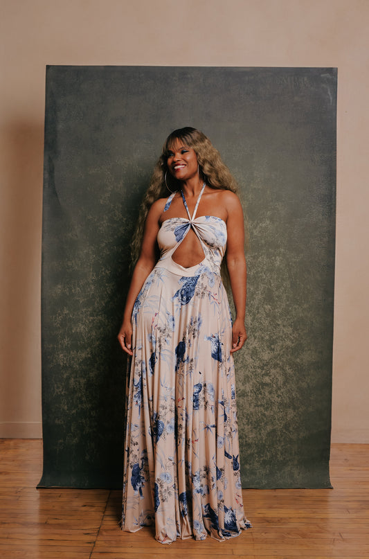 print cutout halter