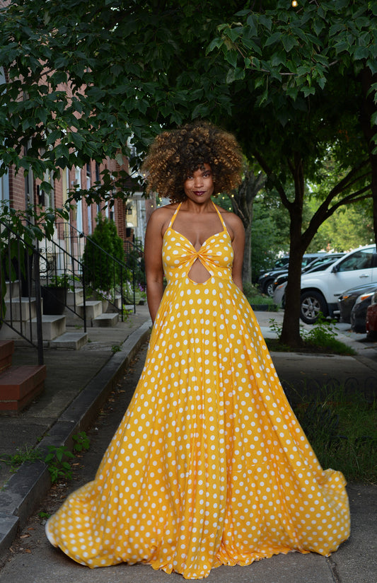 polka dot lady-like/unlady-like halter