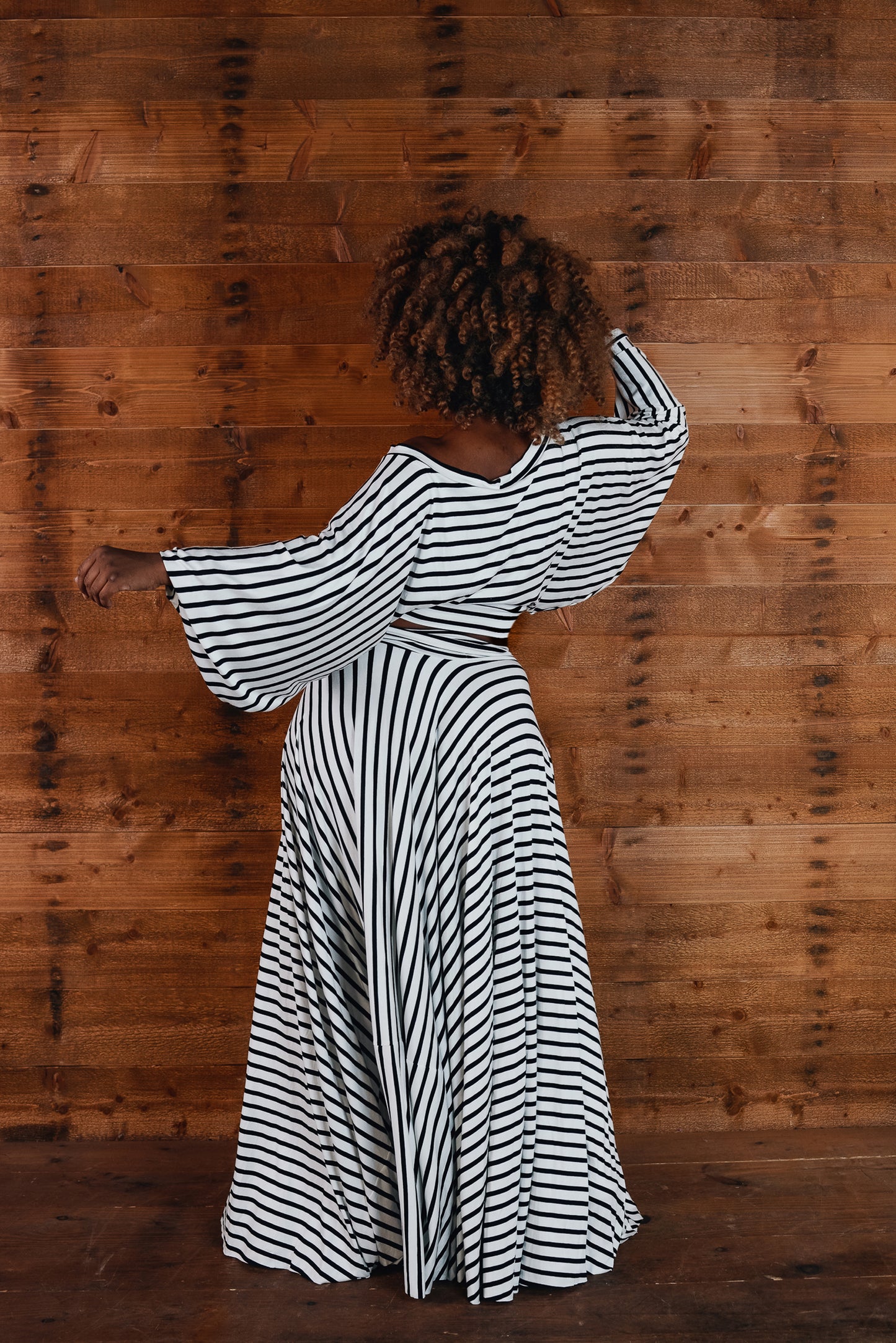 :: skripes :: stripe crop + circle skirt