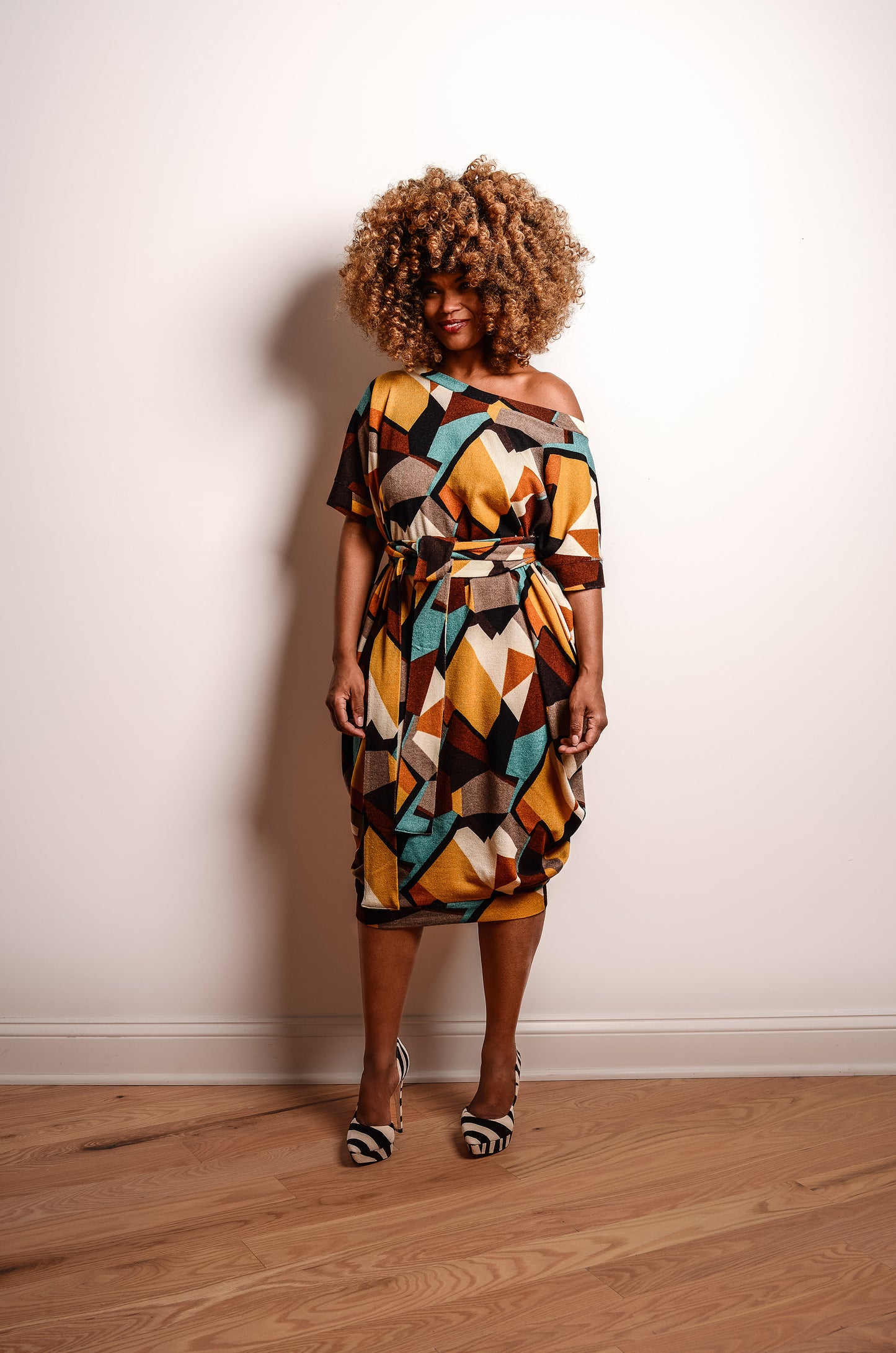 camp drapy shift - brown