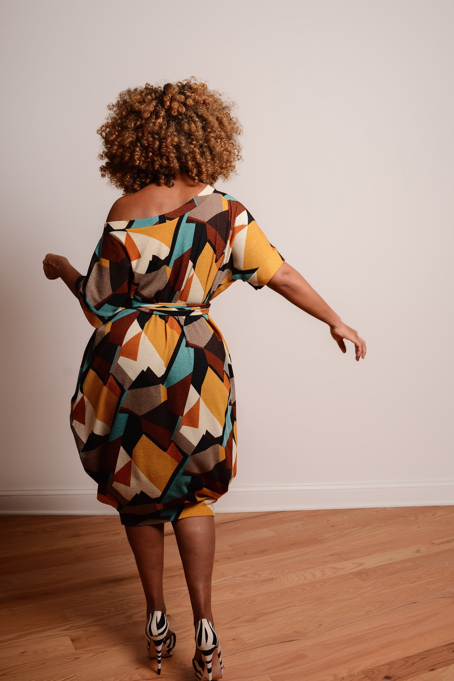 camp drapy shift - brown