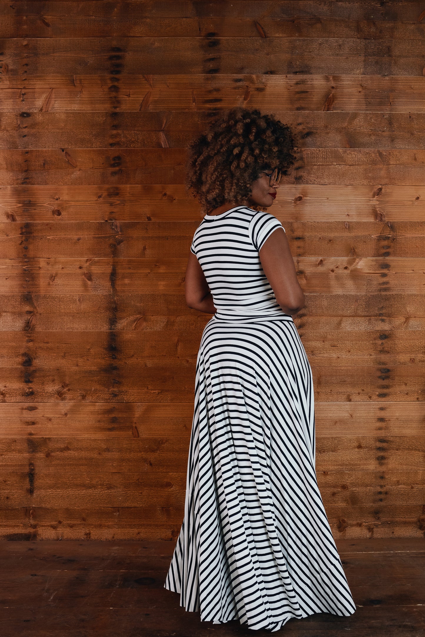 :: skripes :: stripe crop + circle skirt