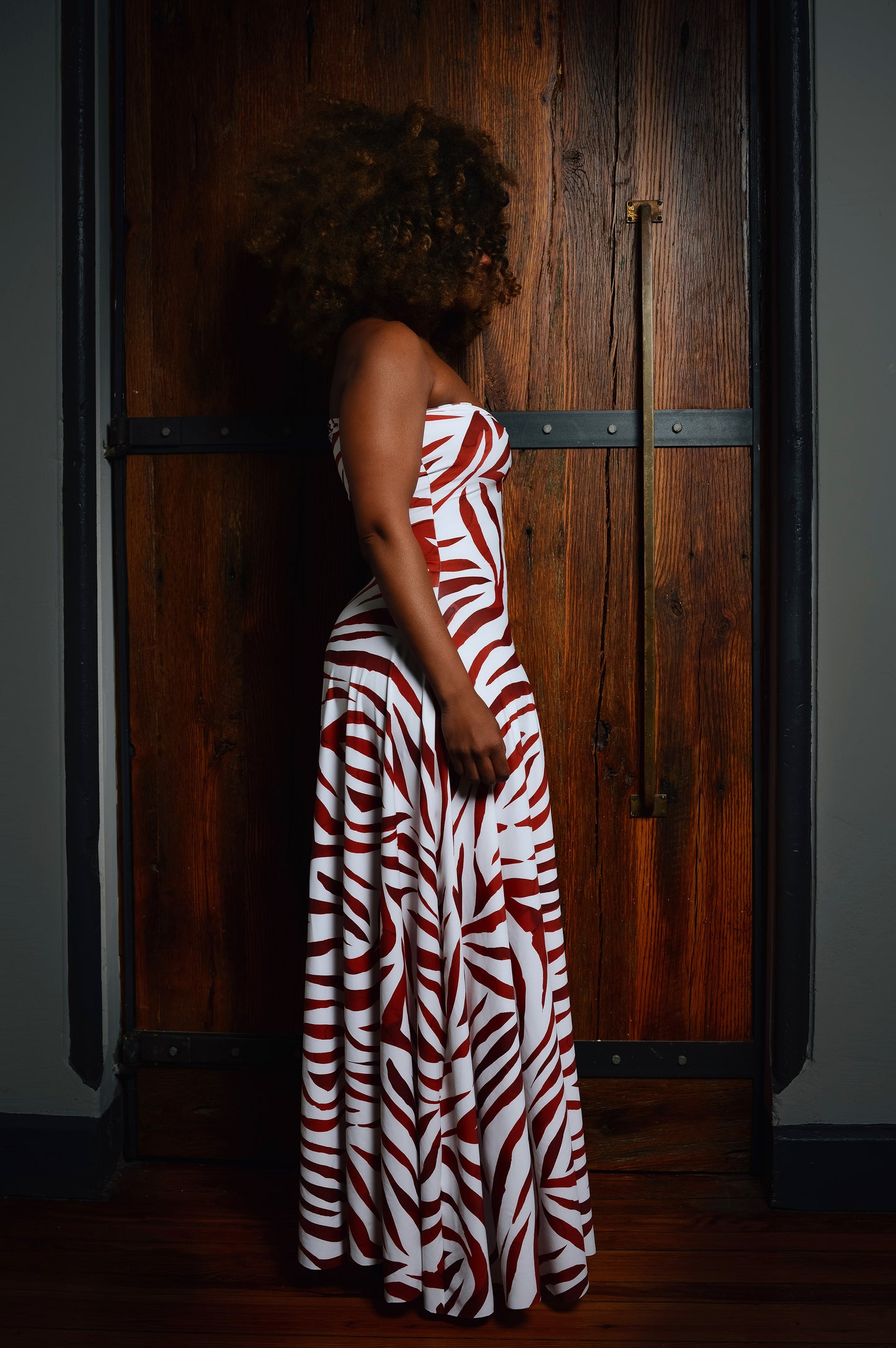 :: select :: copper zebra strapless