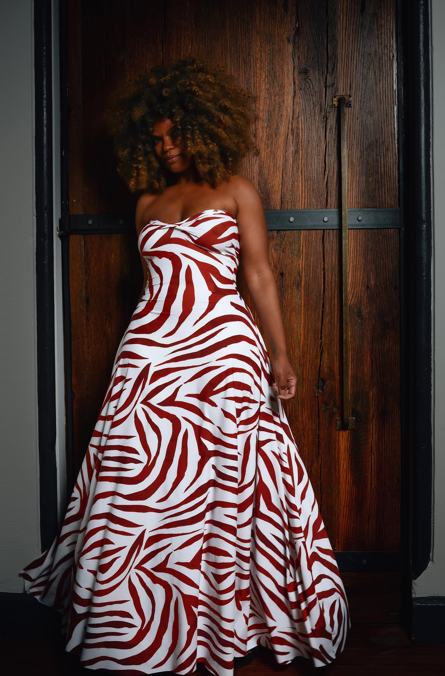 :: select :: copper zebra strapless