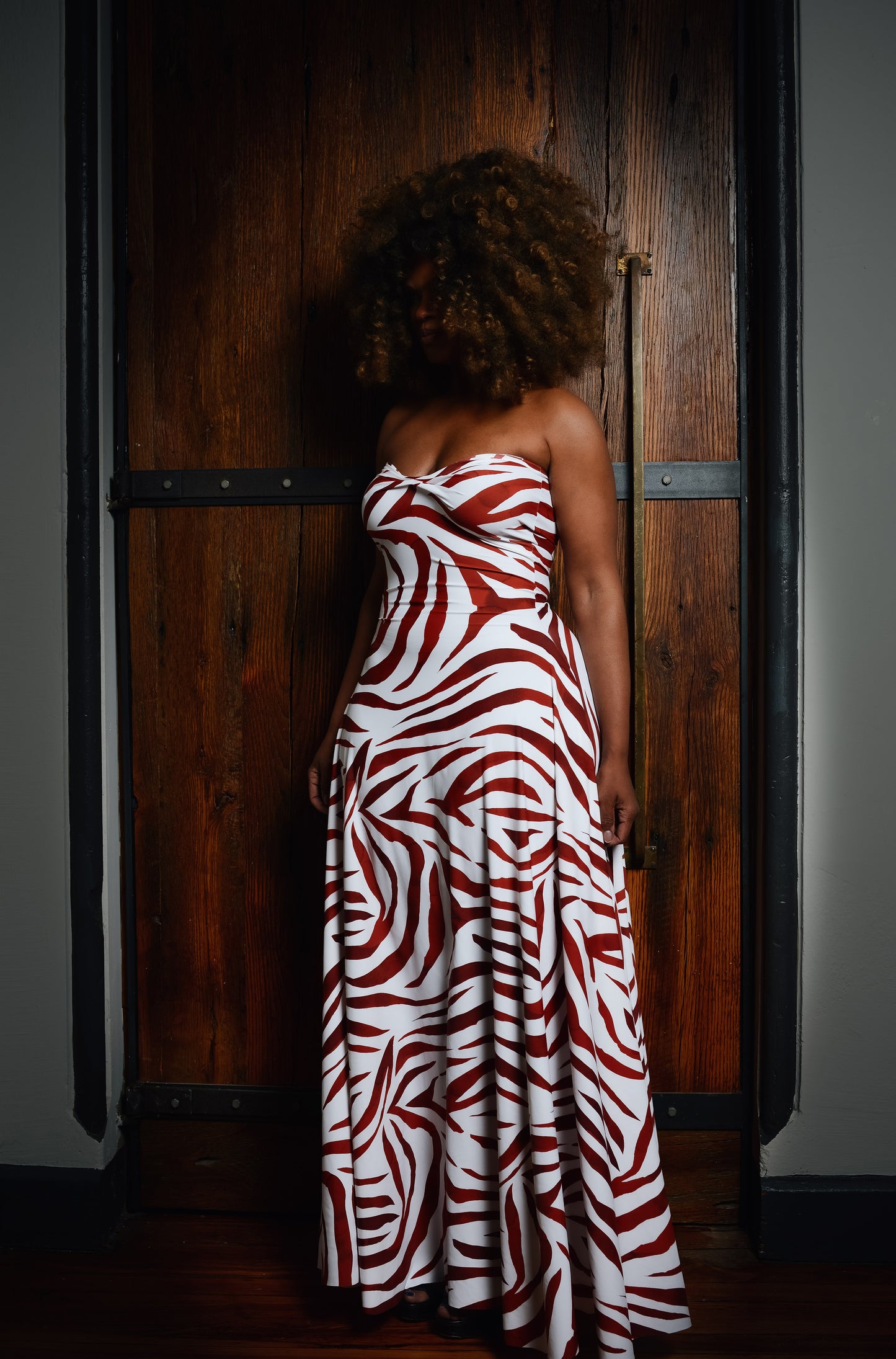 :: select :: copper zebra strapless