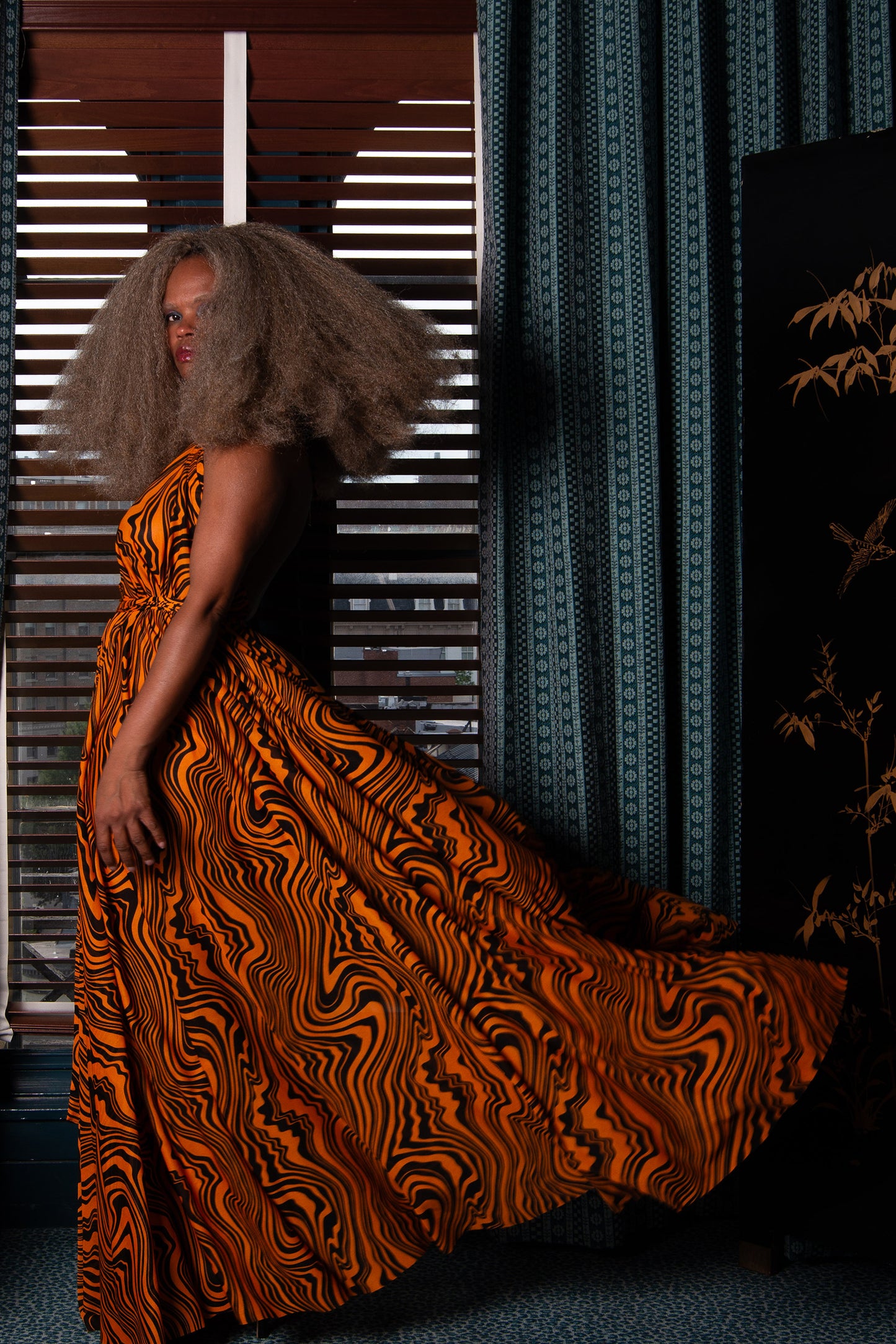 :: day eight :: wave joosy halter - burnt orange/black
