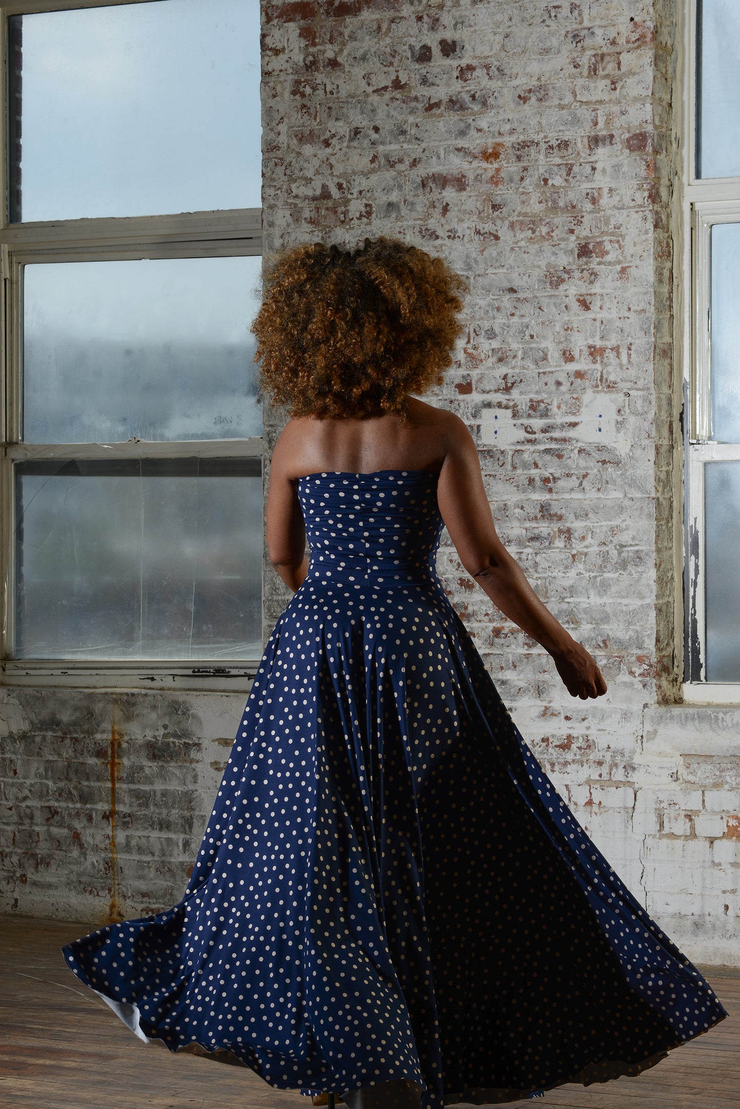 :: day fourteen :: spotty strapless cutout dress