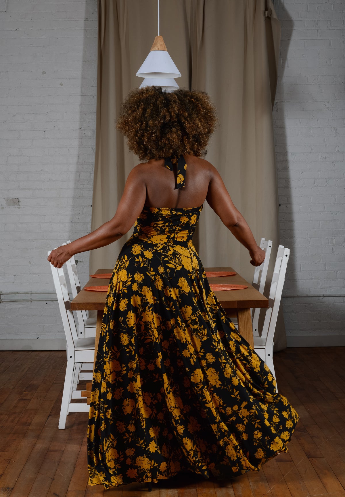 blossom halter - gold