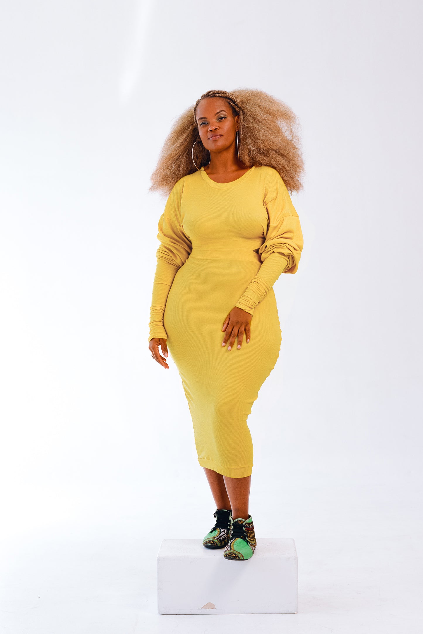 :: fire :: long sleeve cutout baby thermal dress