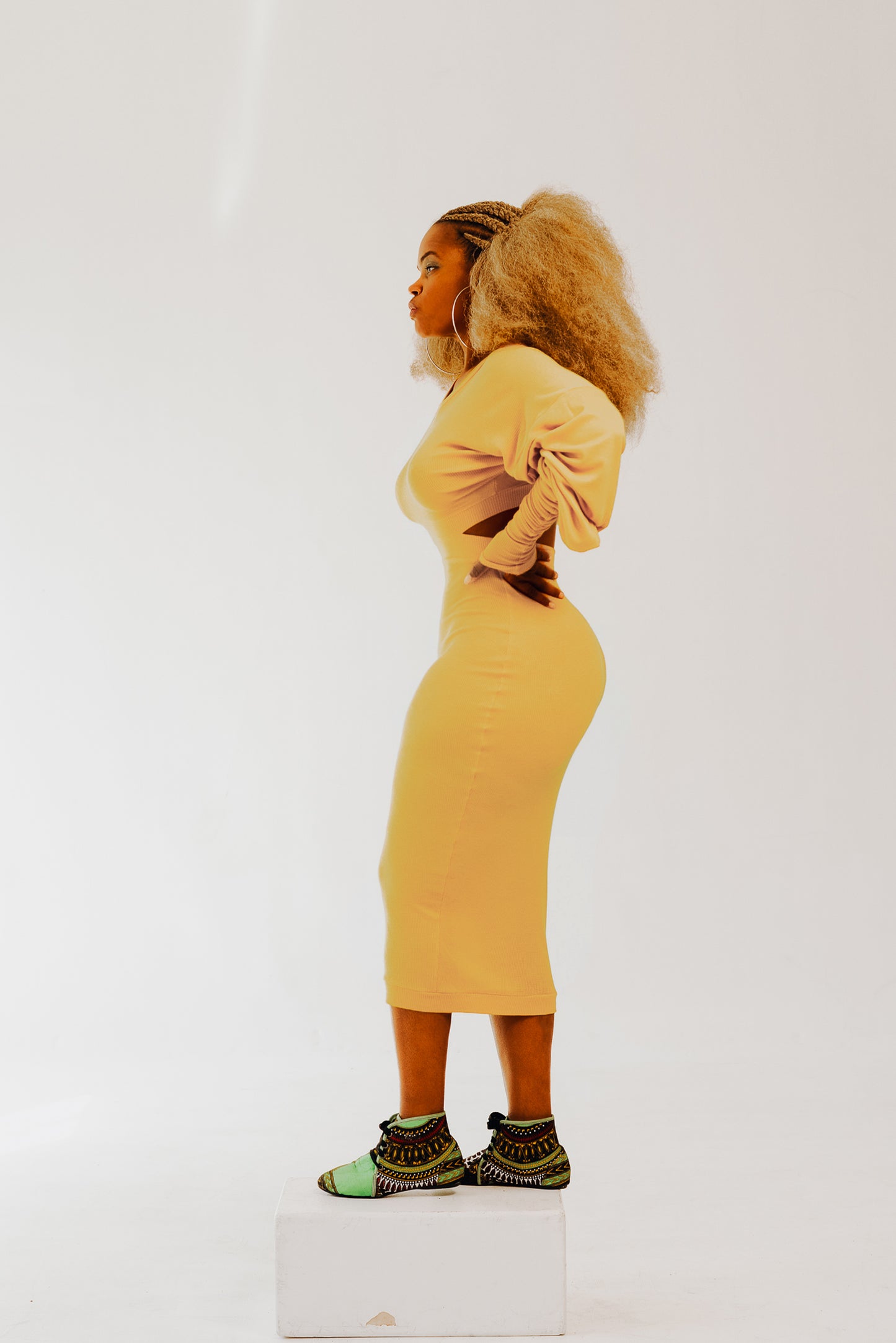 :: fire :: long sleeve cutout baby thermal dress