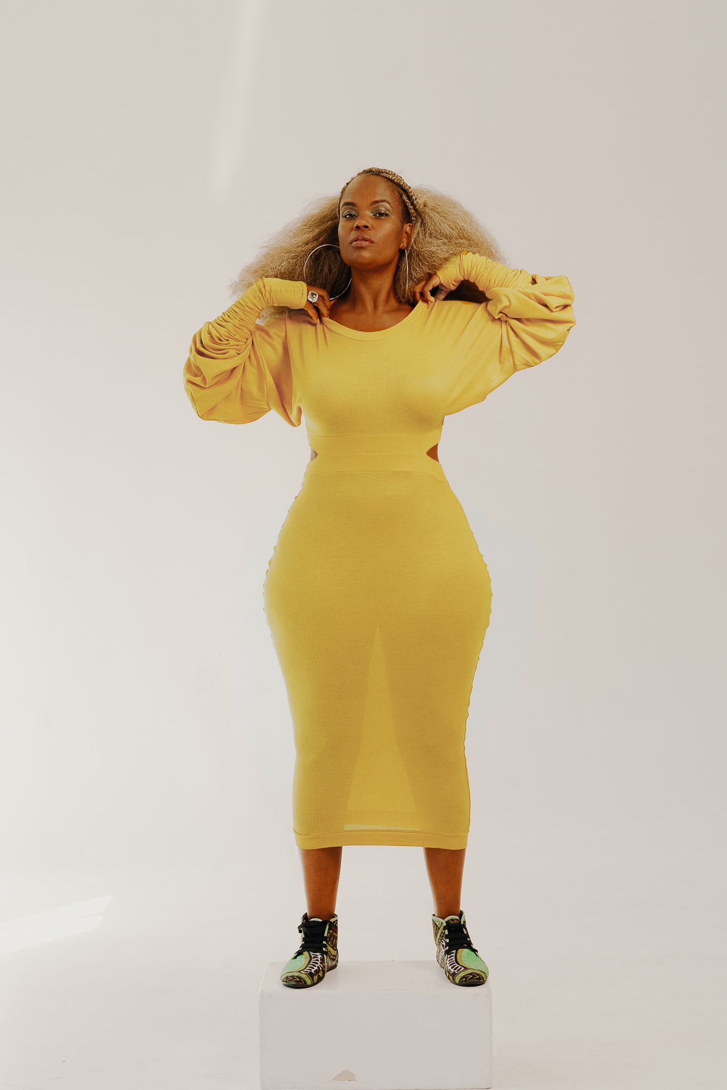 :: fire :: long sleeve cutout baby thermal dress