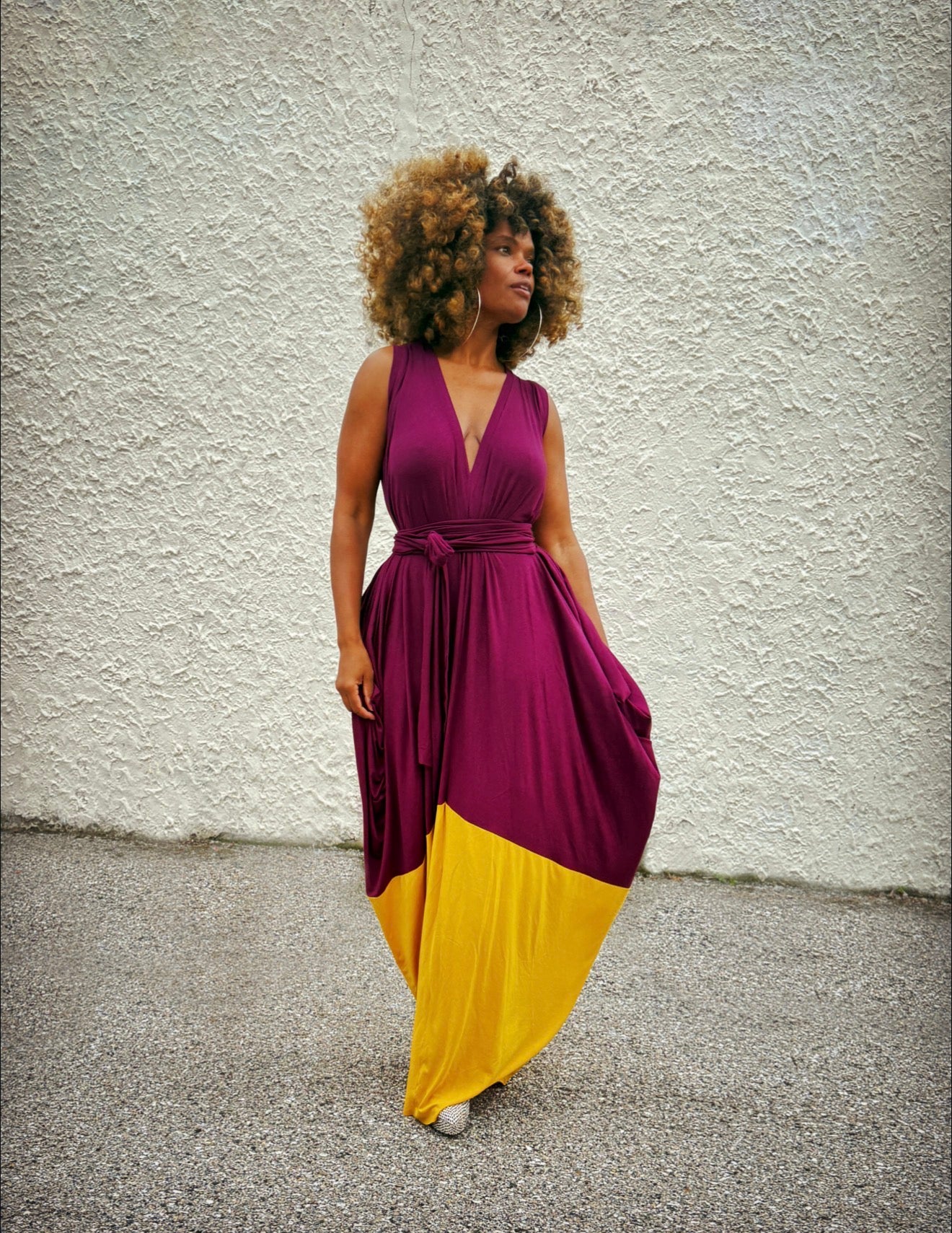 :: day twenty-seven :: colorblocked sleeveless drape (customizable)