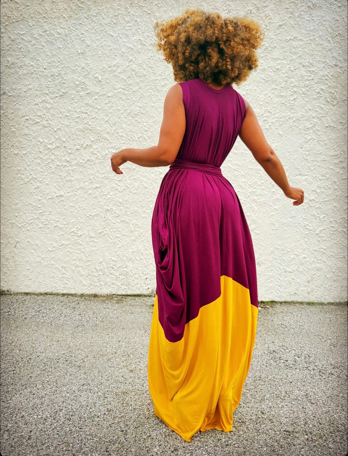 :: day twenty-seven :: colorblocked sleeveless drape (customizable)