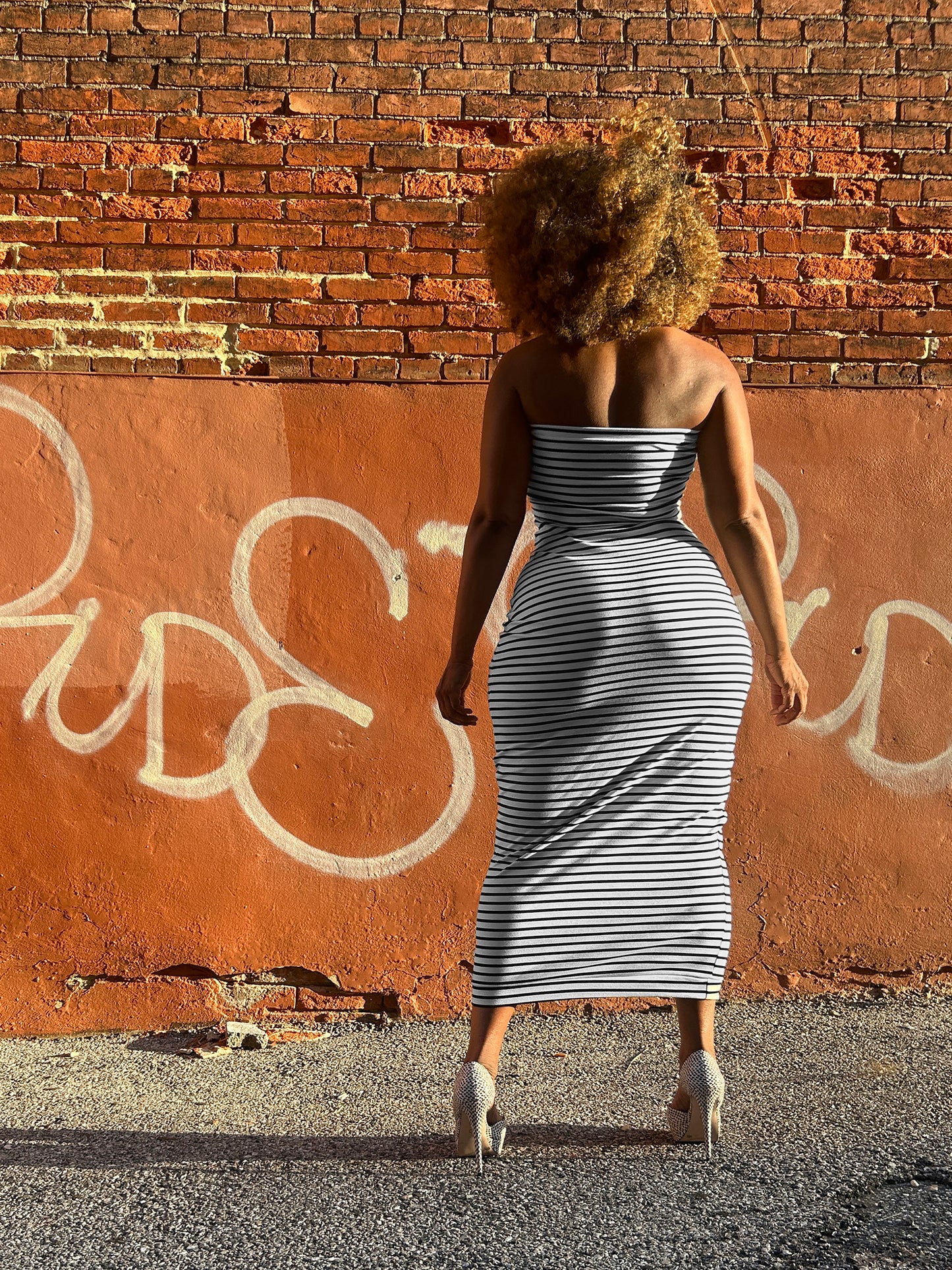 :: day twenty-two :: skripe strapless trap dress