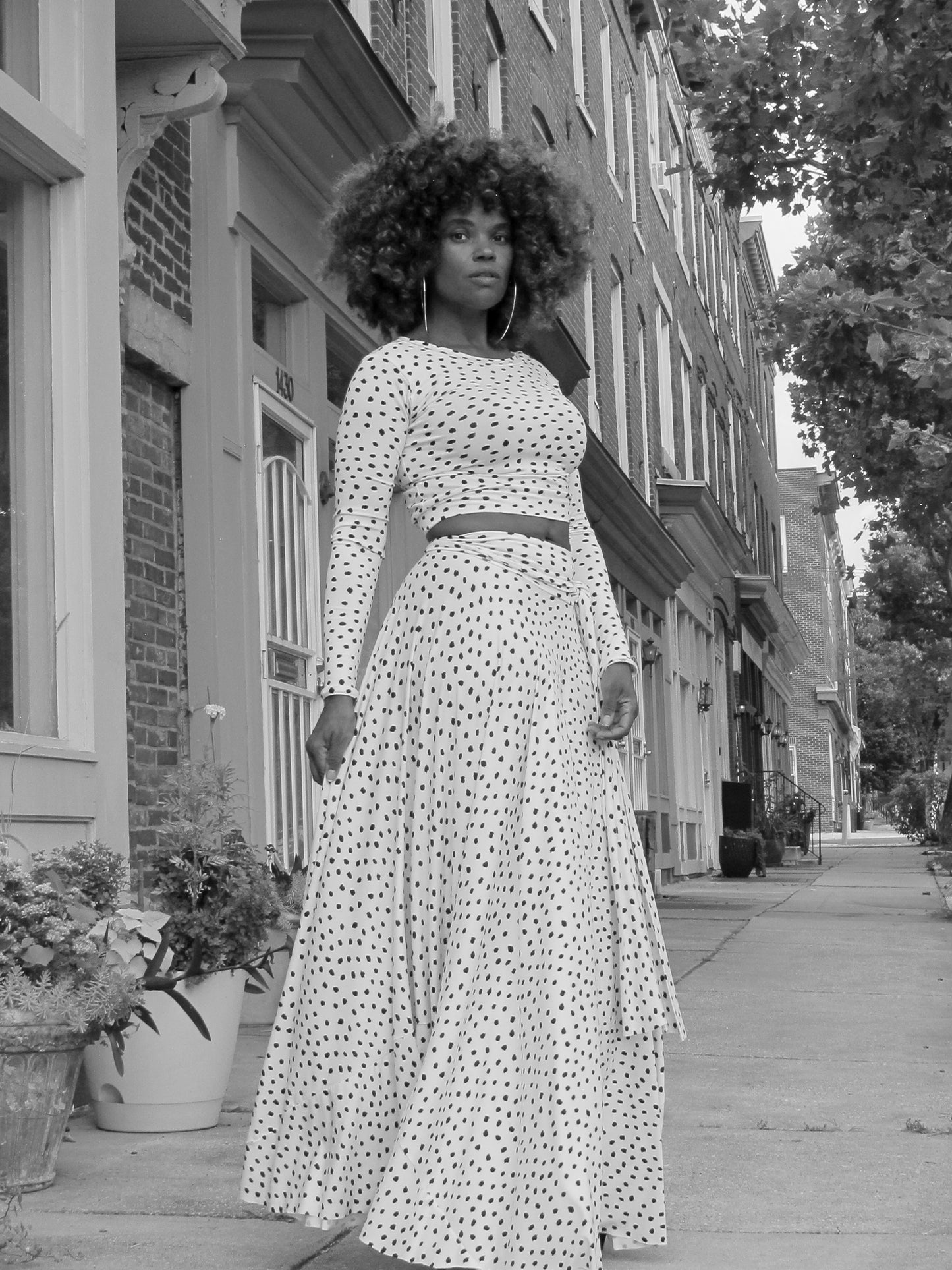 :: day thirty-one :: dalmatian crop + circle skirt