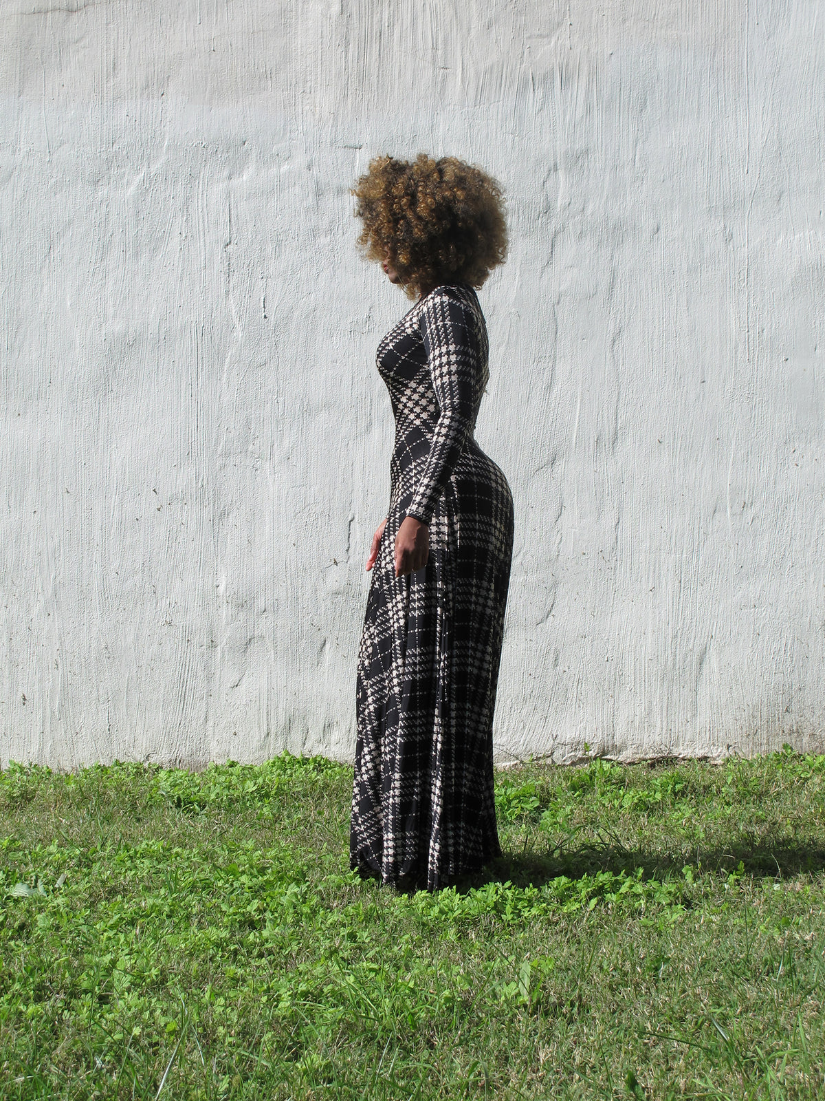 :: select :: tartan long sleeve crew neck