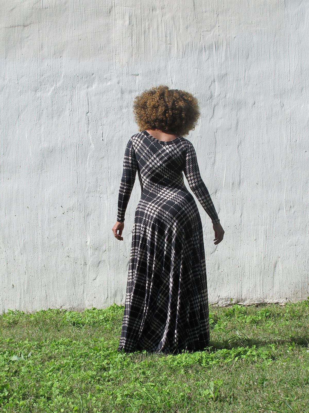 :: select :: tartan long sleeve crew neck