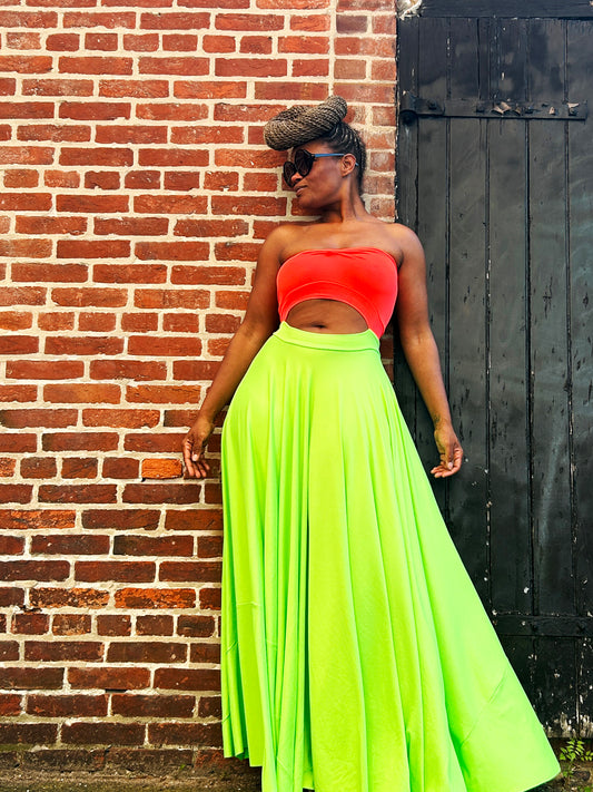 :: select :: neon cutout strapless