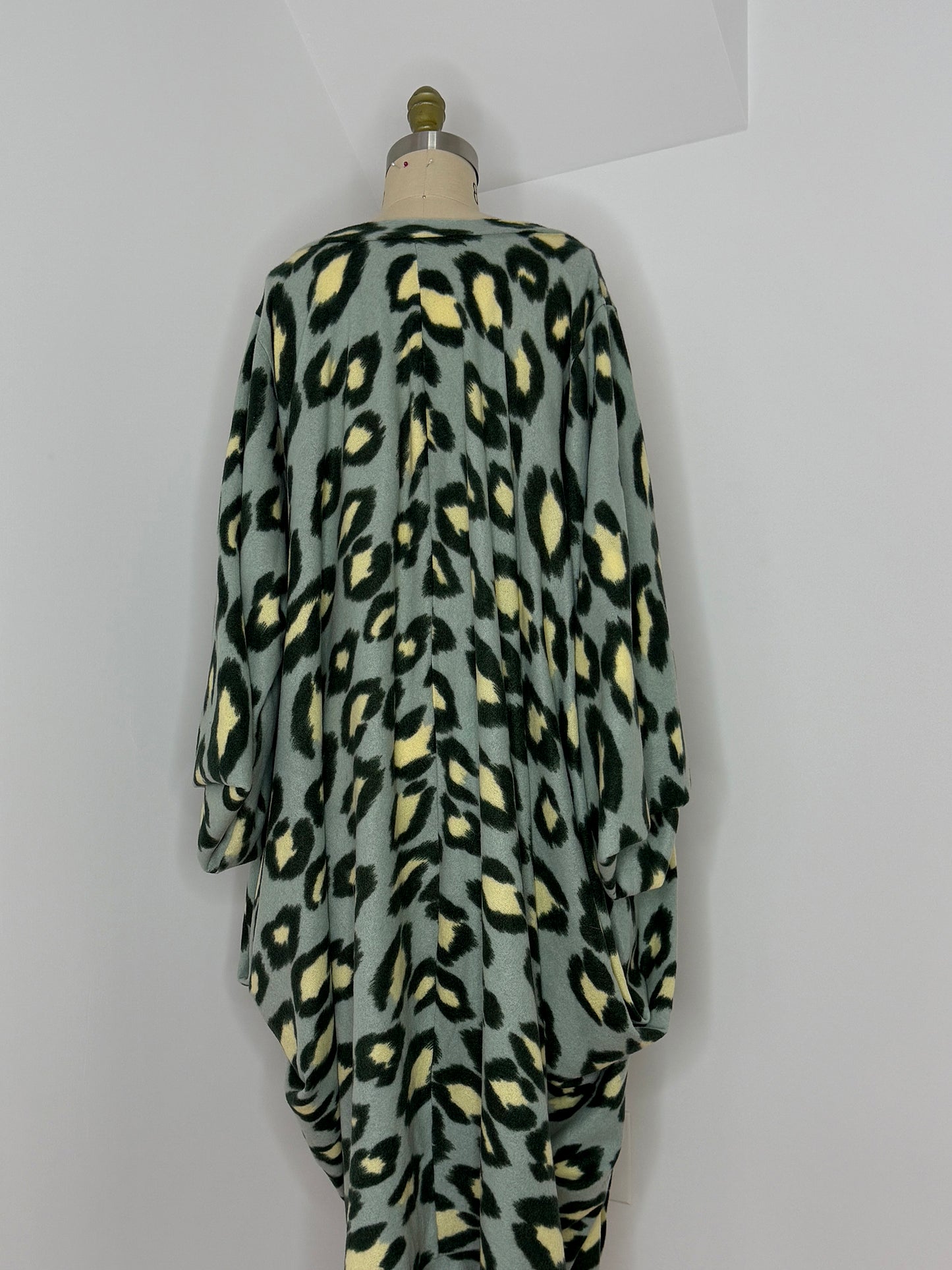 :: fire :: cozy imaginary animal print duster - green